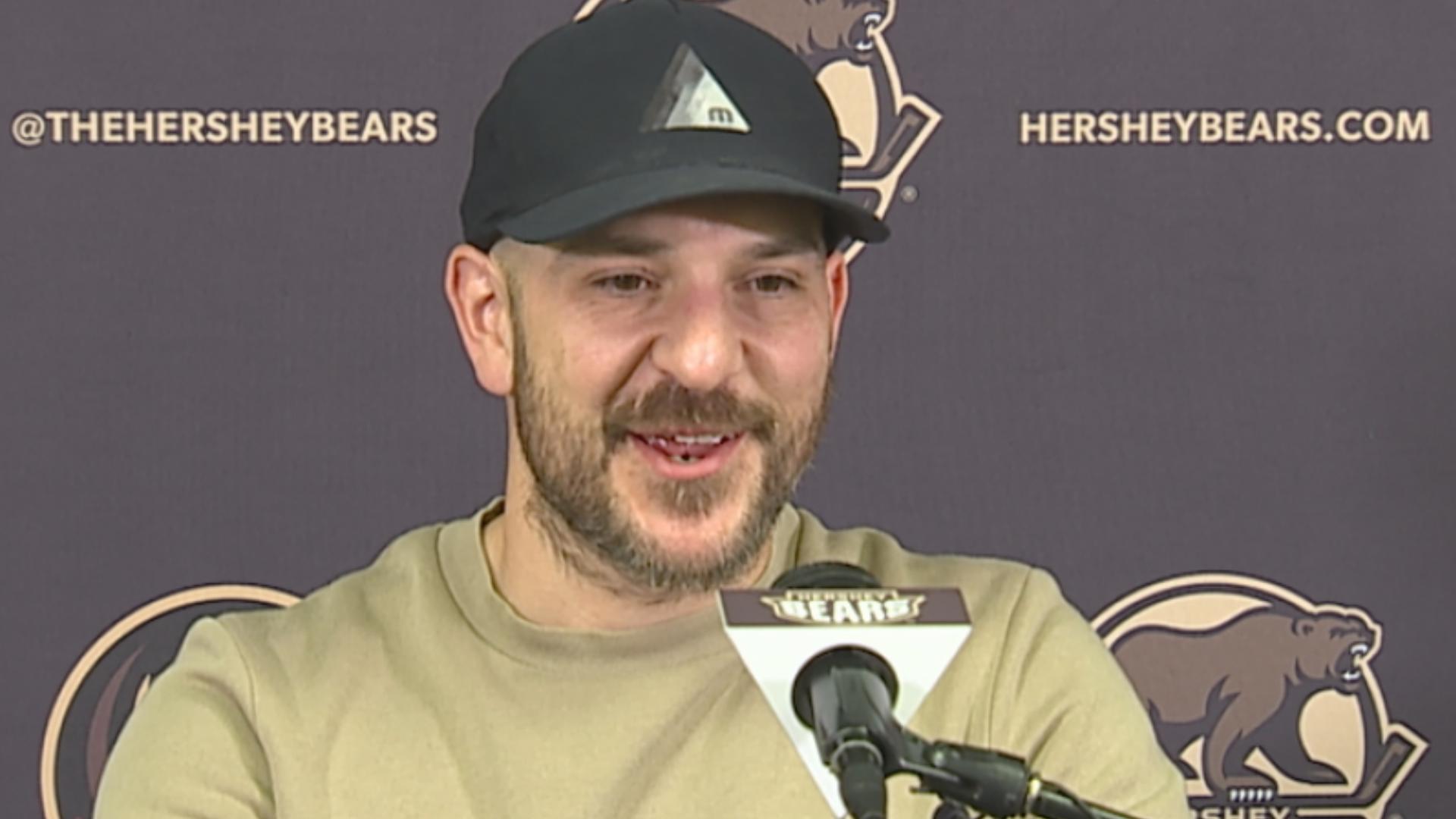 Hershey Bears forward Garrett Roe talks about playing in Hershey & his retirement during locker cleanout day following the Bears season.