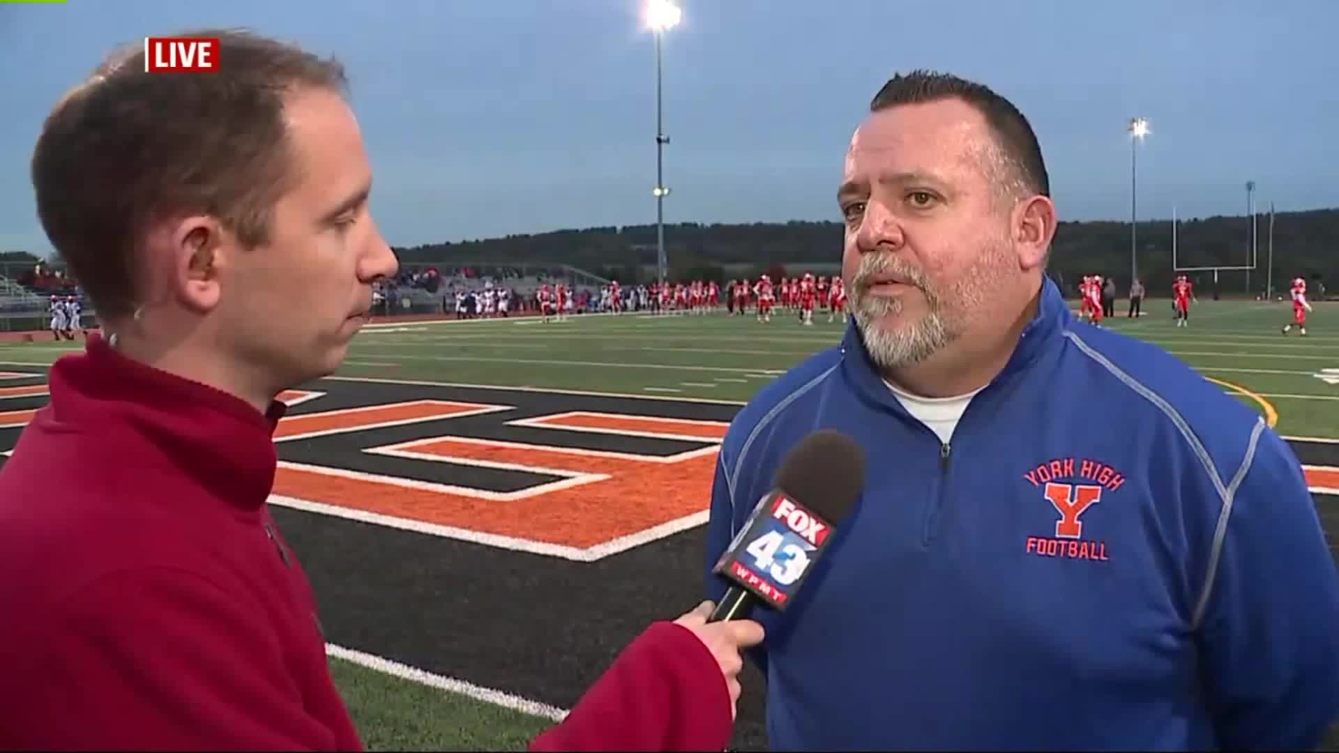 HSFF `Game of the Week` coaches interviews: Russ Stoner, York High Head Coach