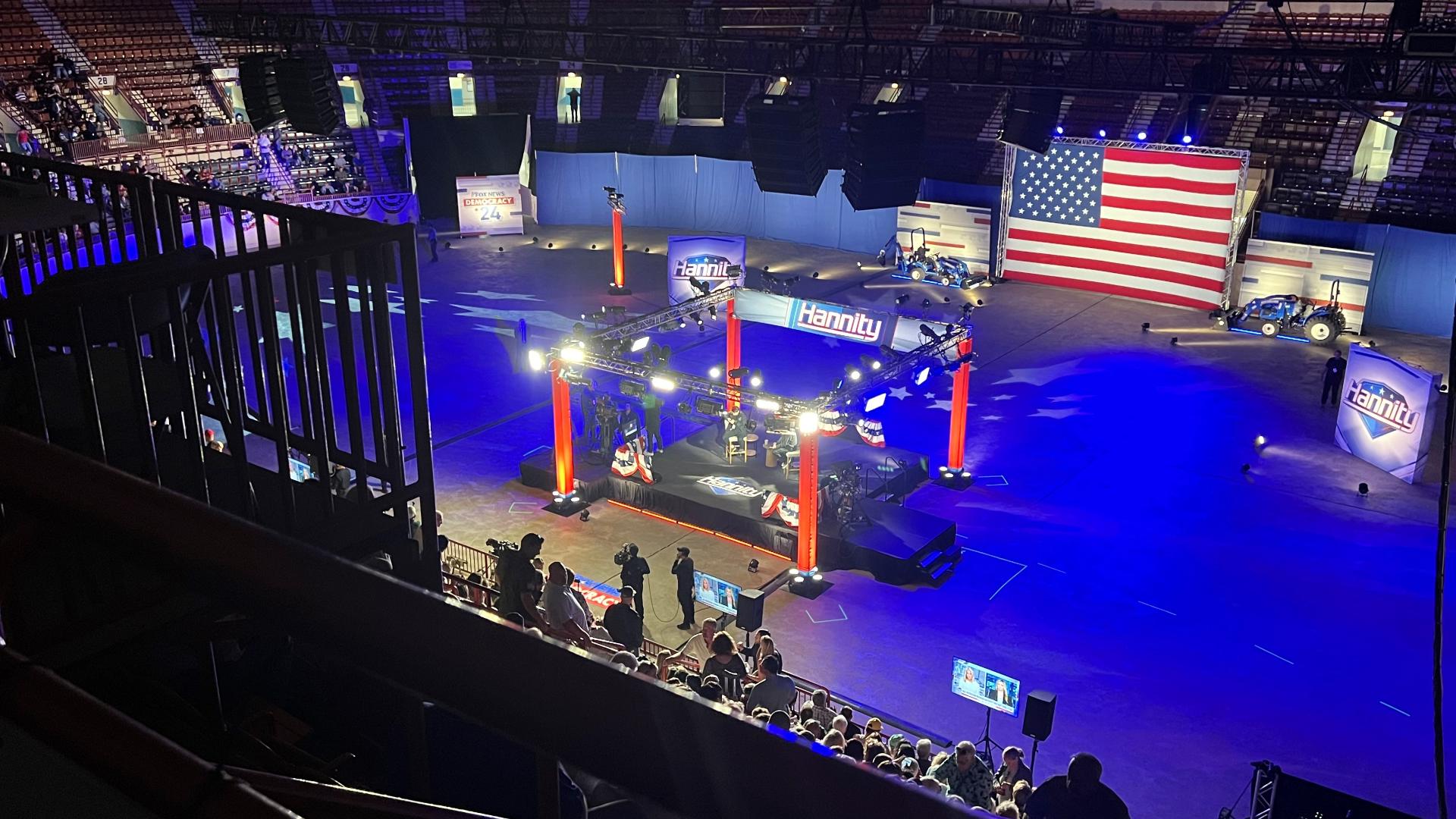 Former President Donald Trump returned to the farm show complex for the third time this year, appearing in front of thousands of supporters as the election nears.