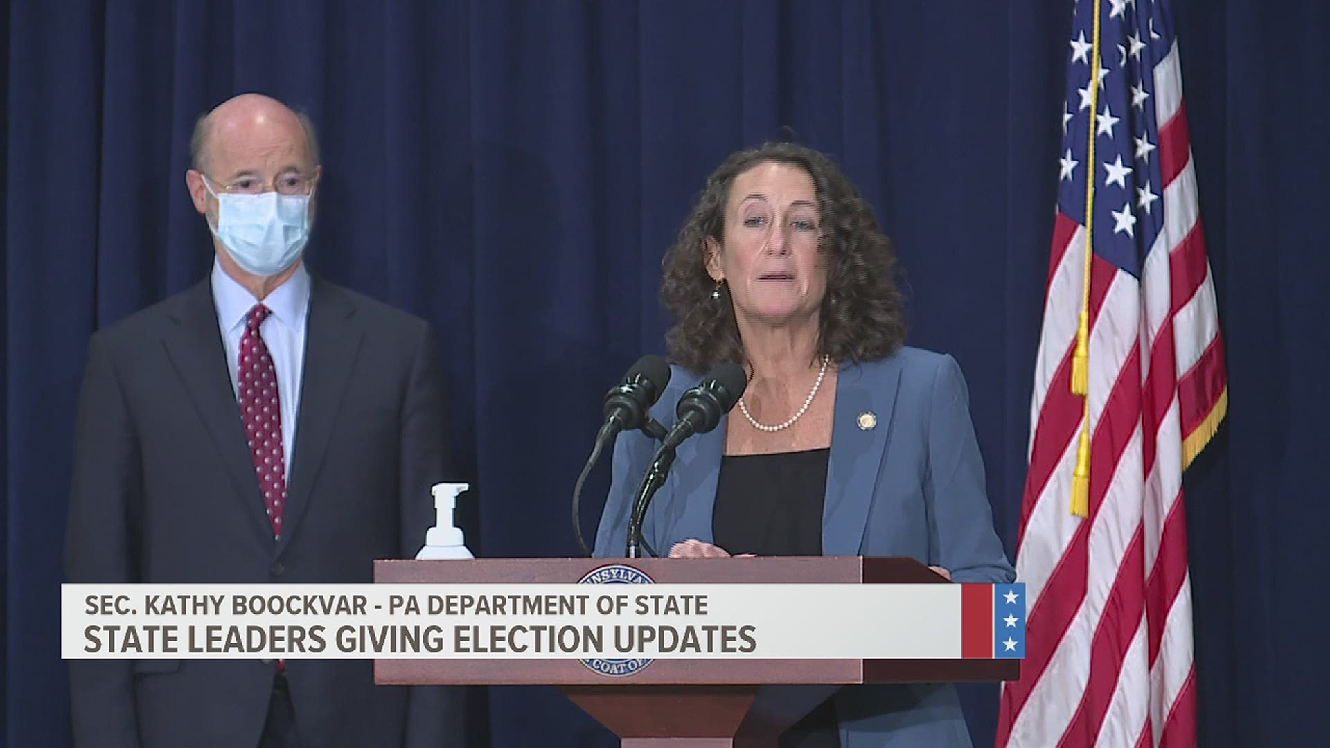 "Pennsylvania will have a fair election," the governor said Wednesday morning. "These votes will be counted accurately and they will be counted fully."