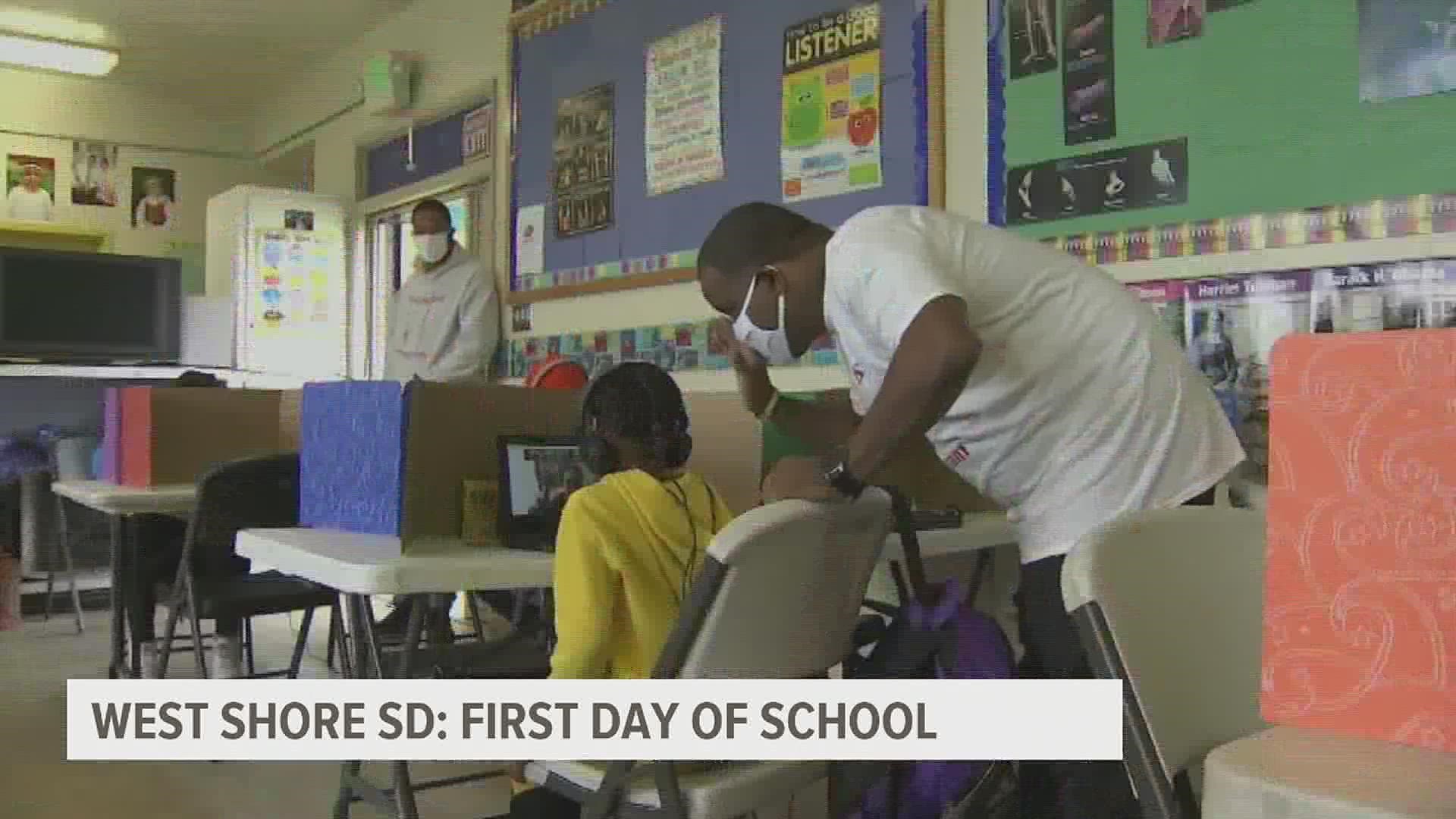 It's the first day of school for one of the last times in our area, and this morning teachers and staff of the West Shore School District welcomed students back.