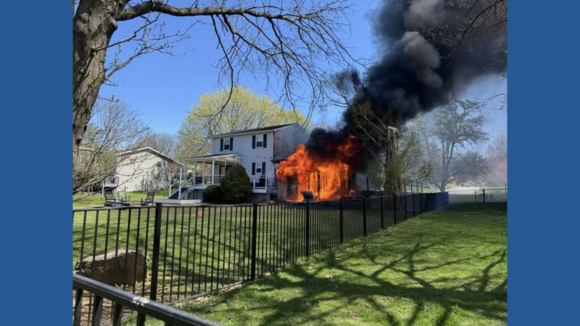 Crews respond to fully involved shed fire in Franklin County | fox43.com