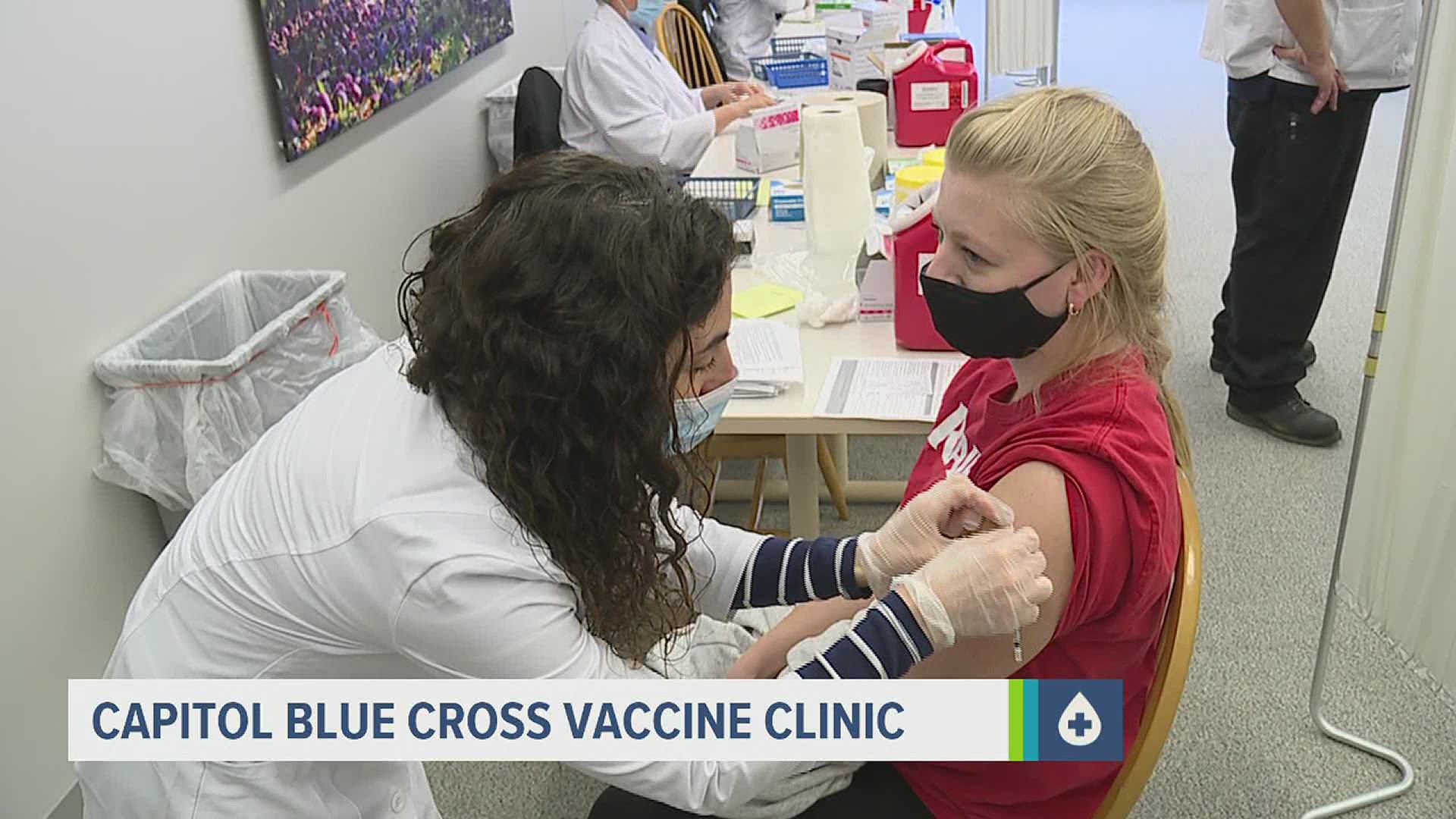 The clinic, hosted by Capitol Blue Cross and Rite Aid, is expected to provide appointment-only vaccinations to about 1,000 people through Saturday.