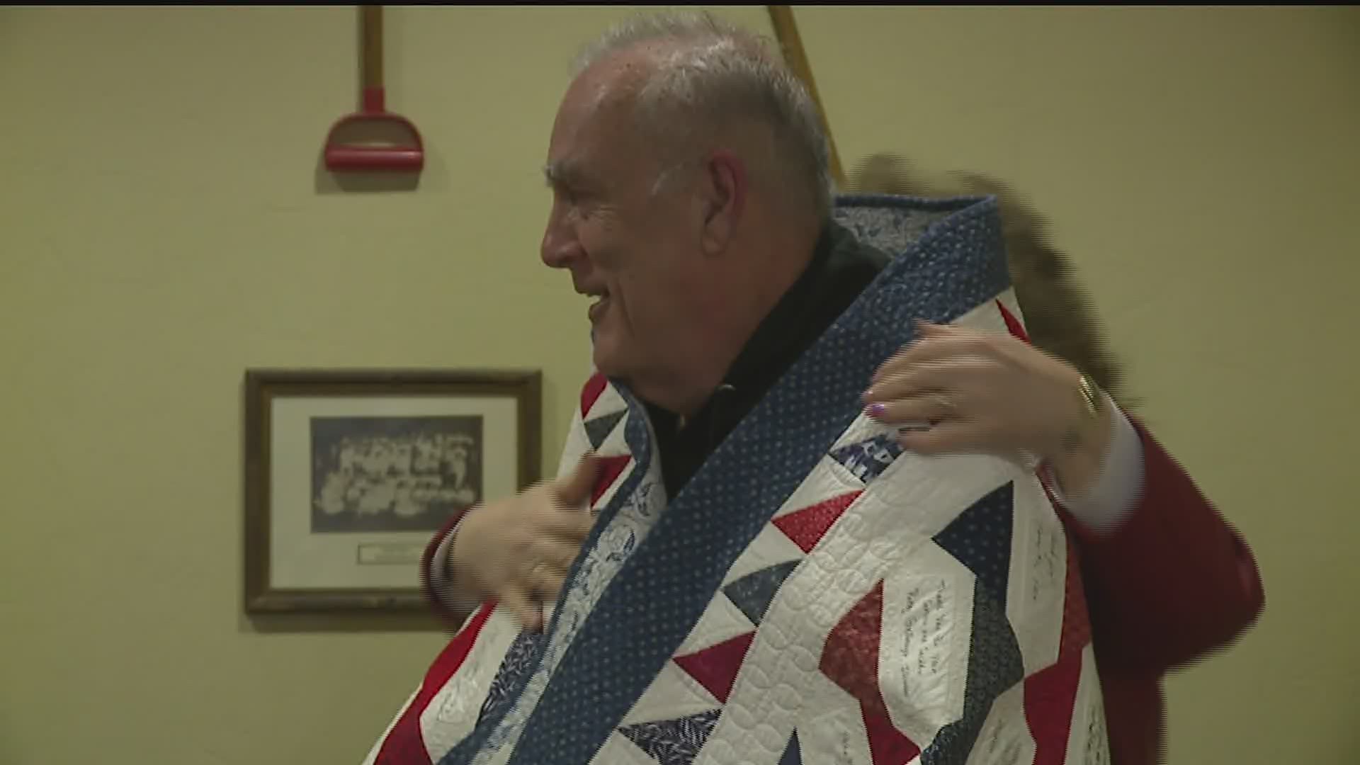 Cumberland county Veteran presented with the comforting gift in honor of his service