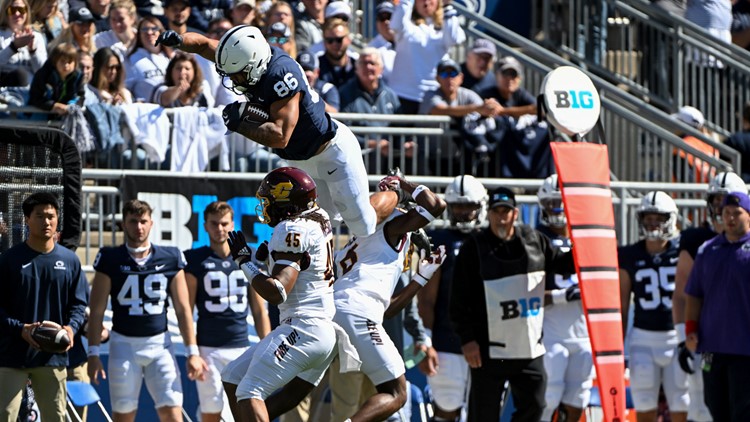 Clifford's 4 TDs lead No. 14 Penn State past Chippewas