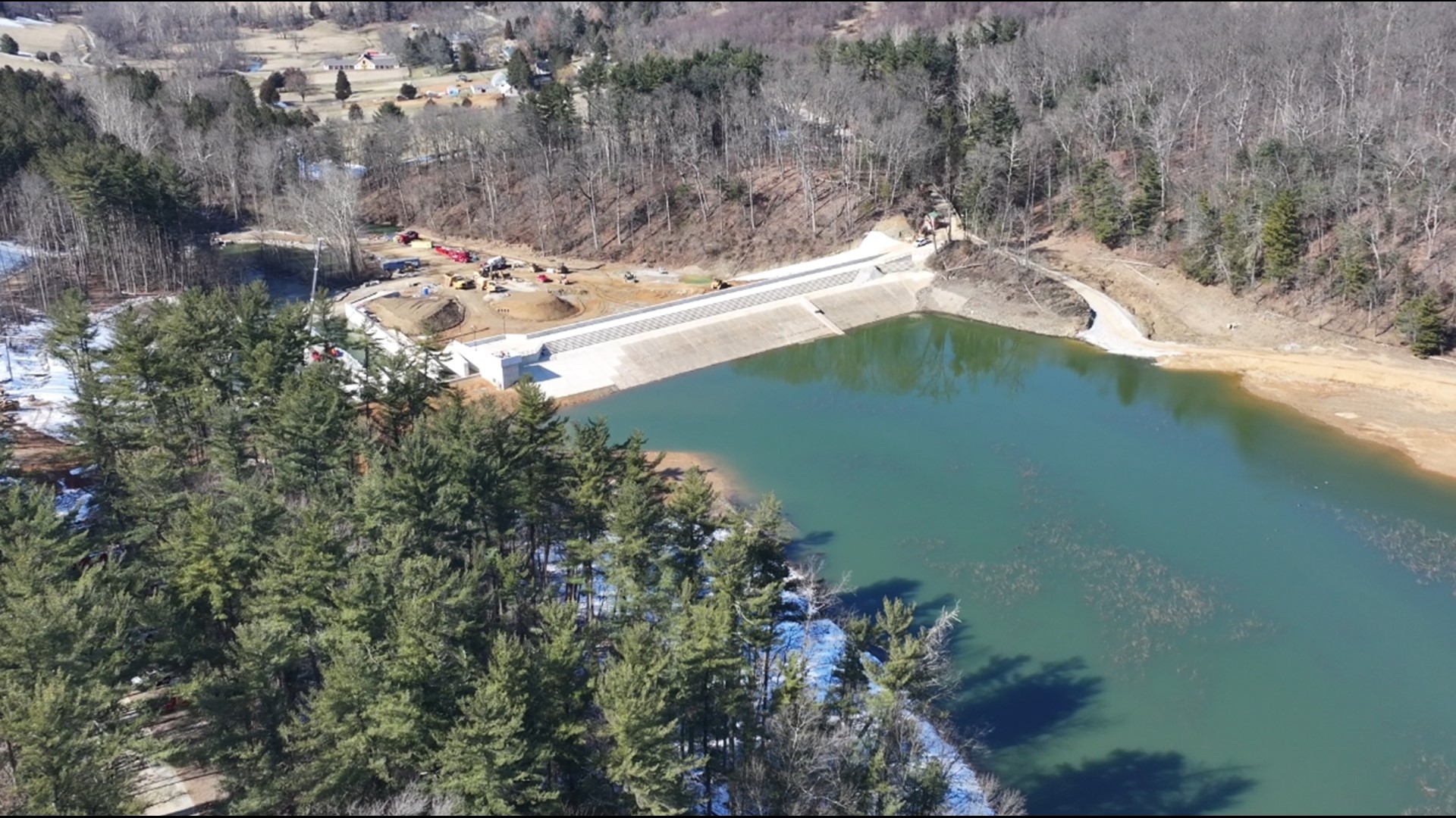 The lake is being refilled after more than two years of construction. The York Water Company completed $40 million of work to its dam and spillway.
