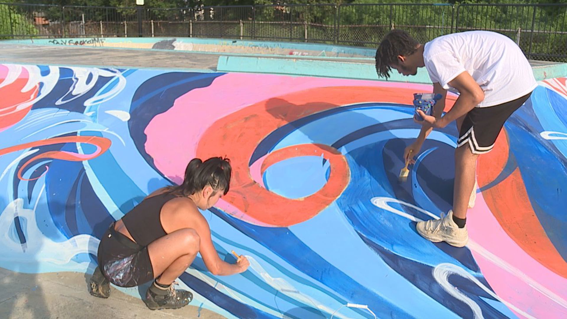 Carlisle skate park undergoes makeover to replace graffiti with