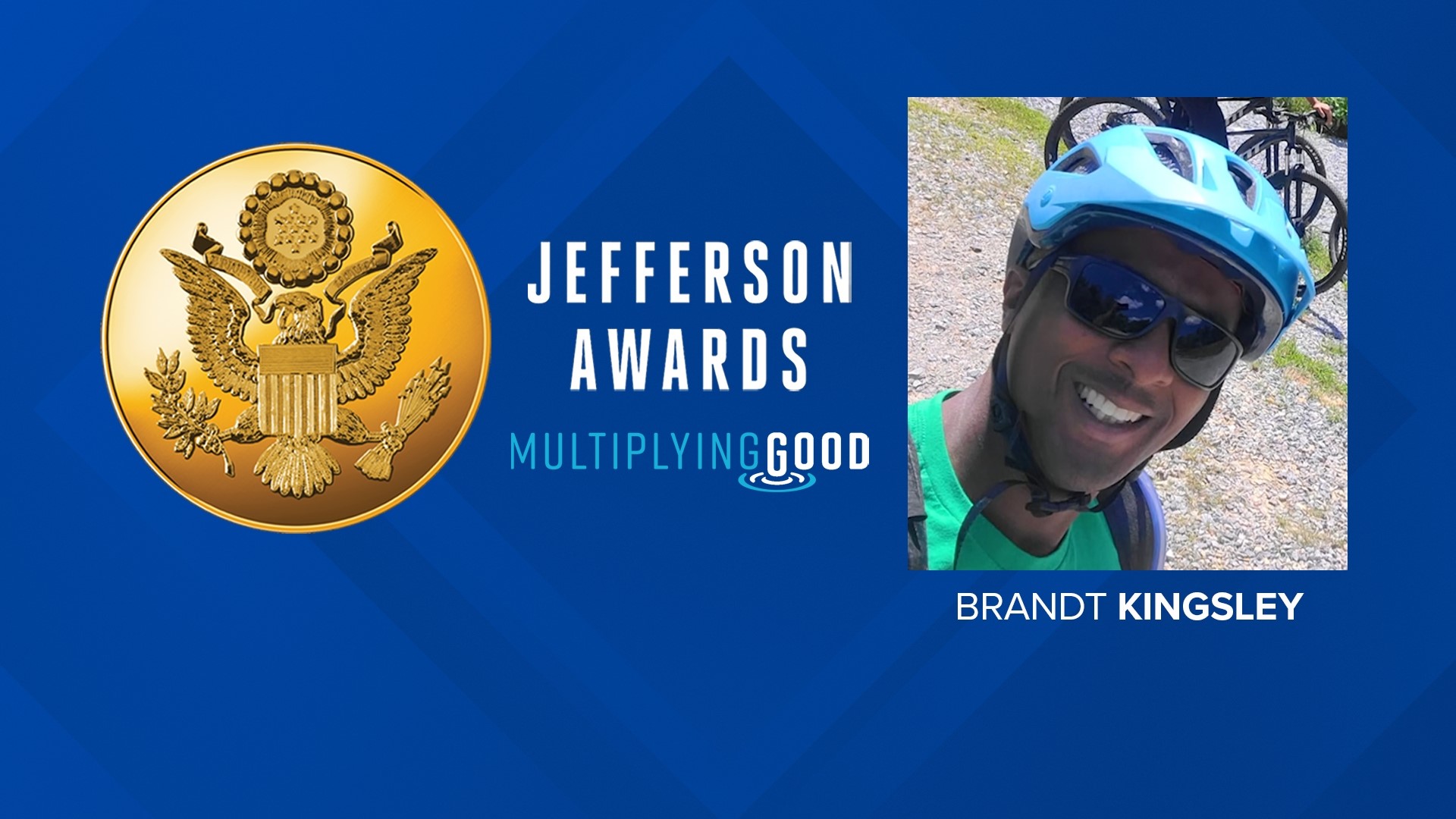 Congratulations to Brandt Kingsley, our 2023 Jefferson Award finalist! Kingsley is “Multiplying Good” by helping inner-city kids through a love of bikes.