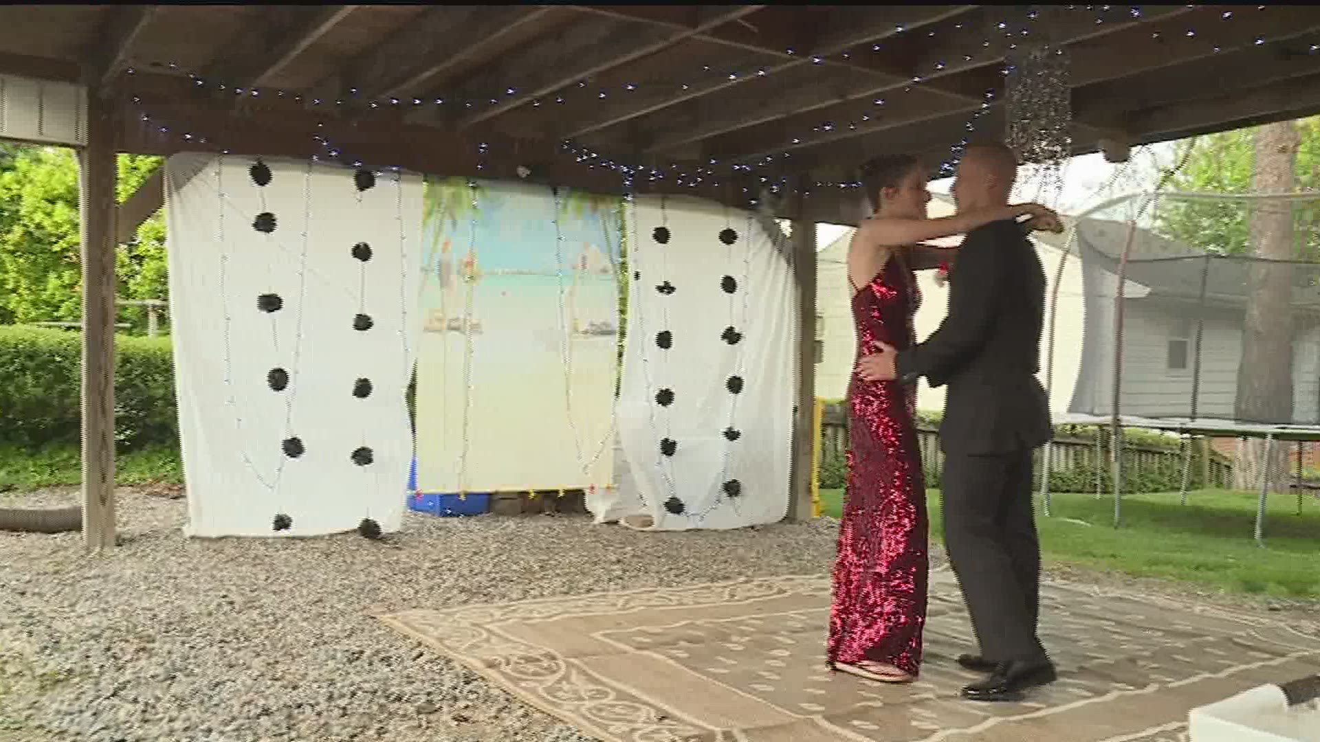 Friends and family held the surprise prom for a special couple.