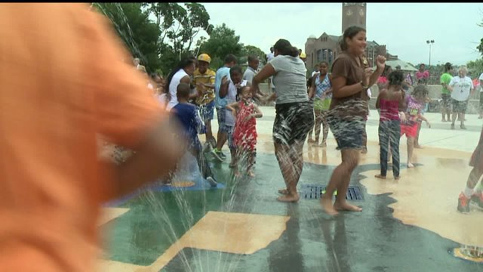 York unveils first city playground to have water feature