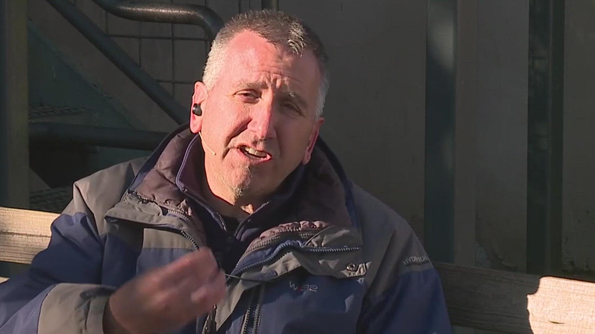 Jack Crowley, the president of nonprofit Water Street Mission, vowed to sit on a bench for 24 hours to raise awareness for homelessness.