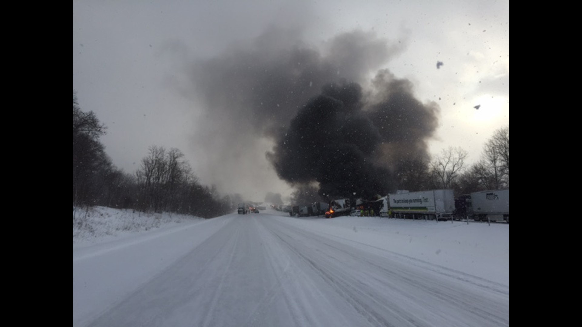 VIDEO Fireworks truck explodes in 120+ vehicle crash in Michigan