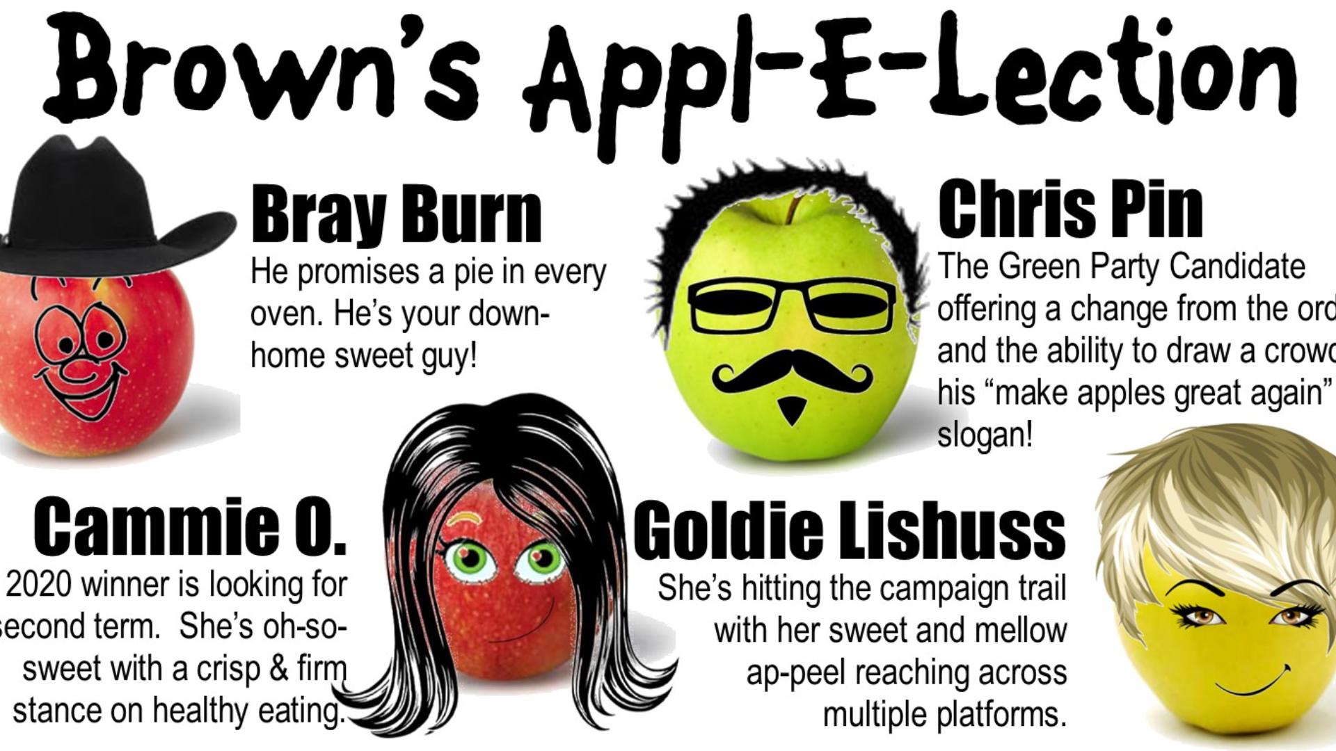 For National Apple Day, Brown's Orchards & Farm Market holds an "Appl-E-Lection" to choose the public's favorite apple.