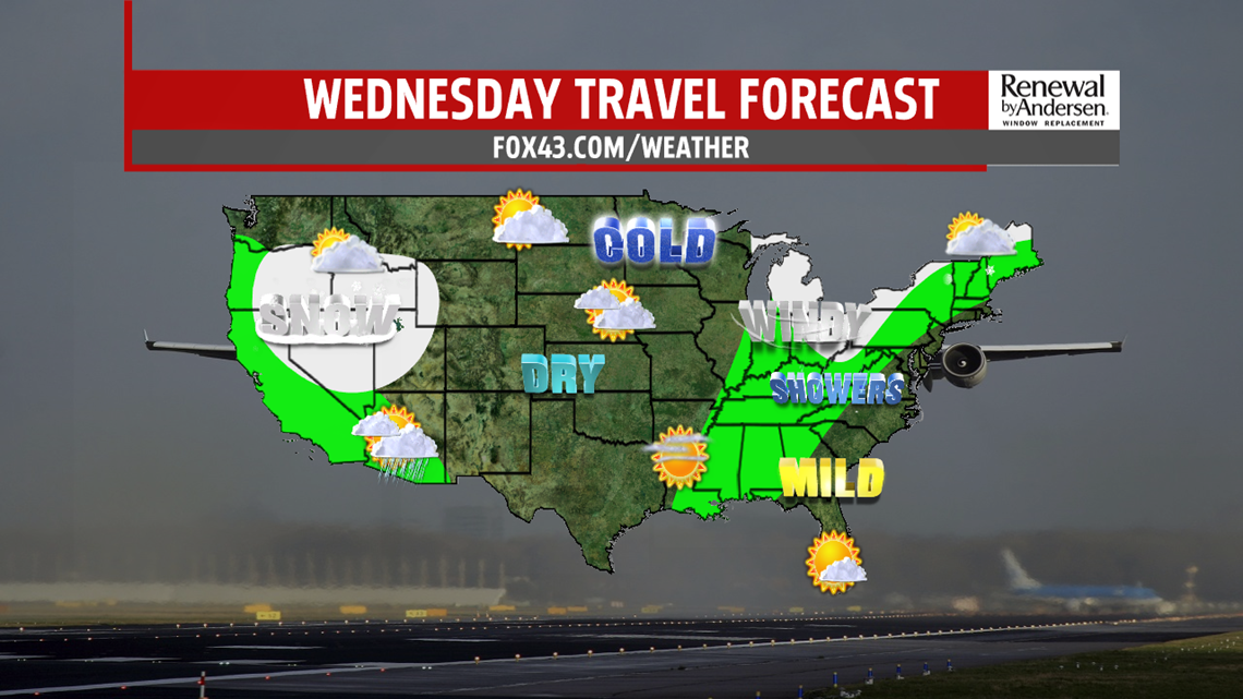 Mild with a few showers and breezy conditions Wednesday, then gusty ...