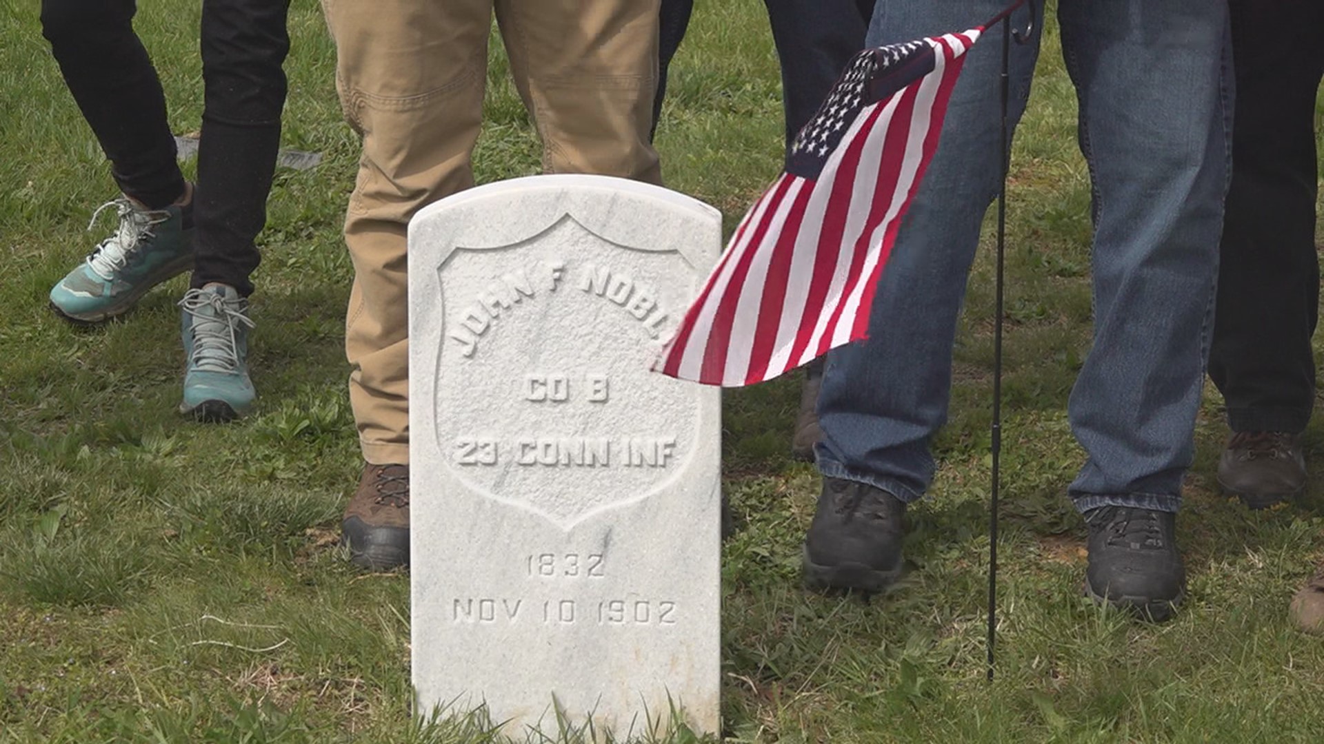 Five African American veterans were presented with new military headstones in a ceremony at the historic York cemetery.