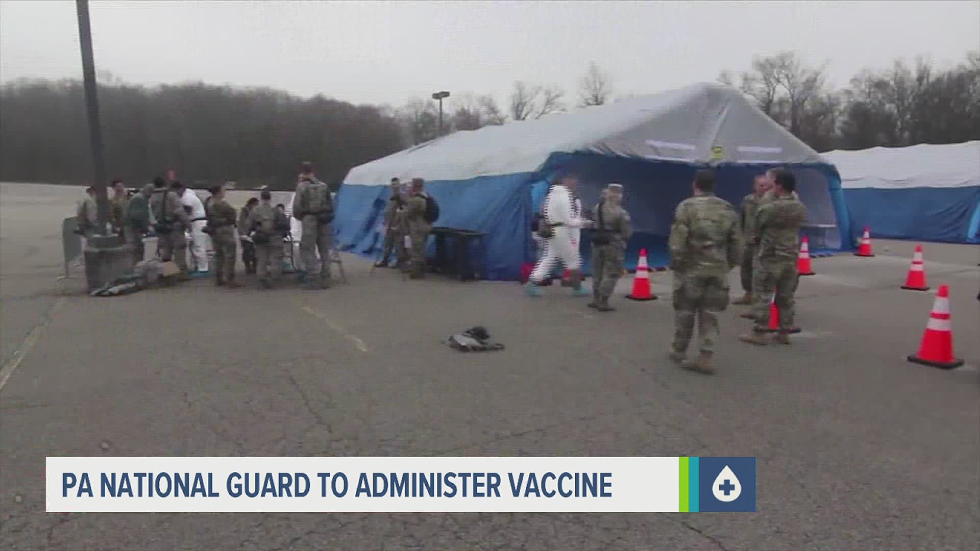 Guard members are serving clinical and nonclinical roles at the vaccination center, including as vaccinators, greeters and registrars, among others.