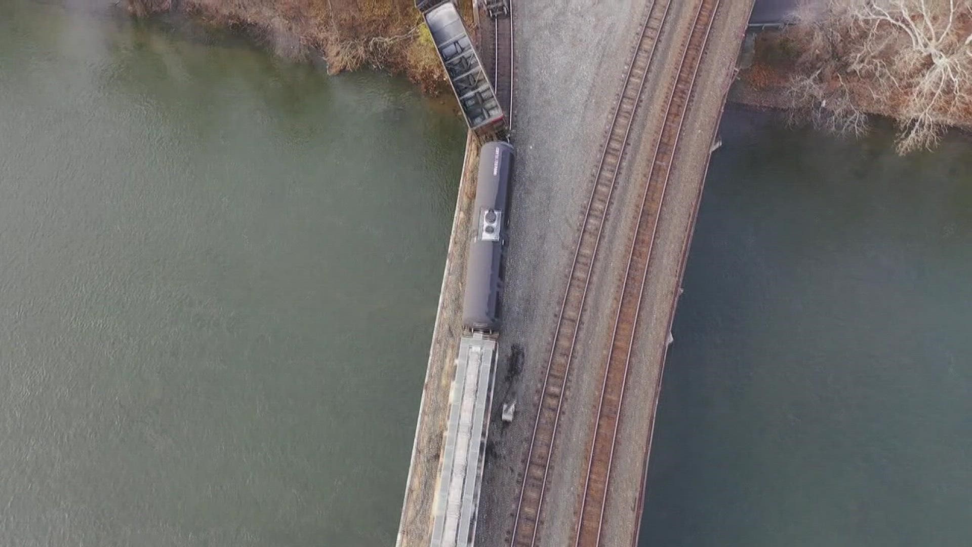 The derailment on the Rockville Bridge has closed S. Main St. in Marysville, according to emergency dispatch.