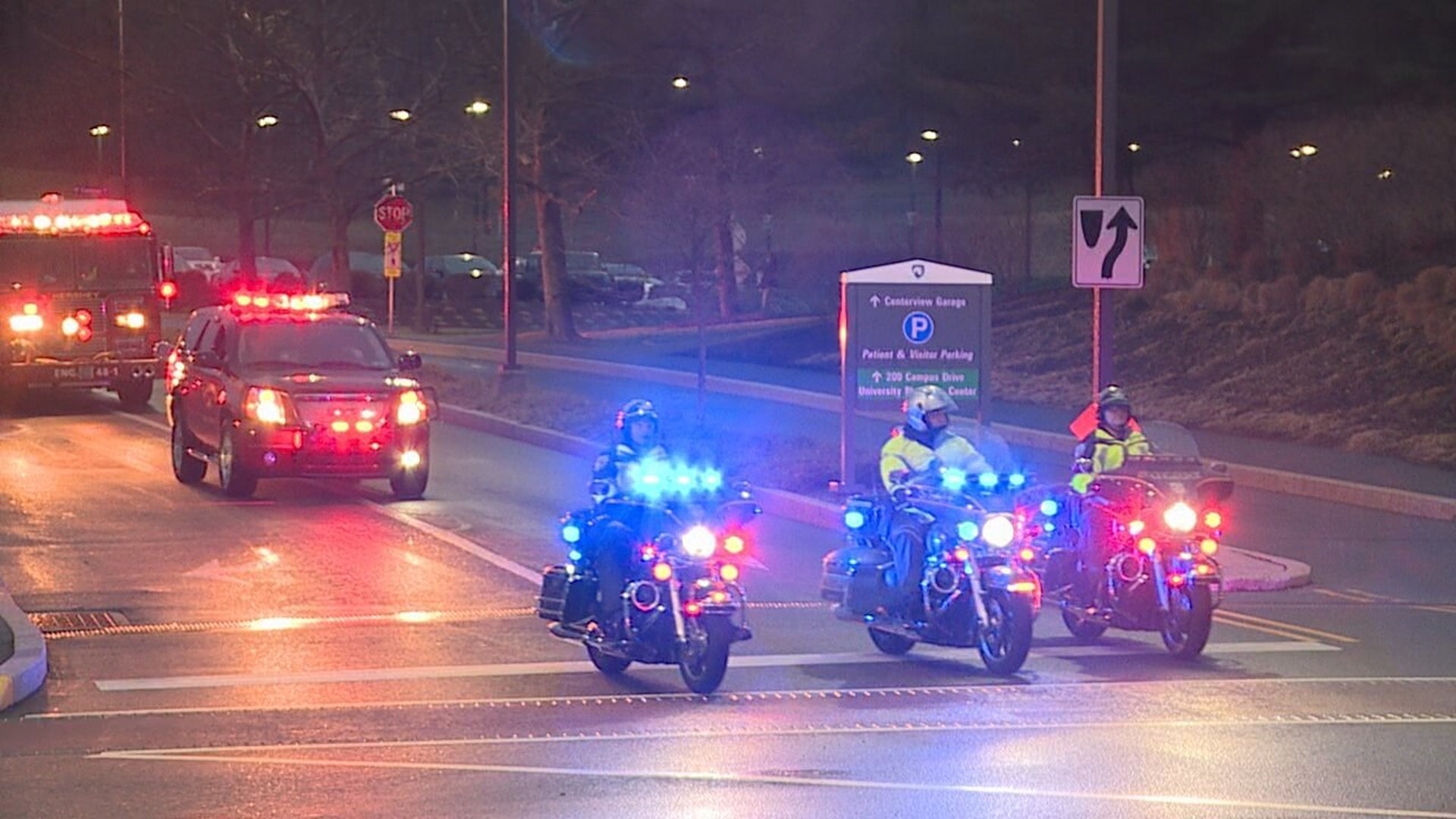 At least 100 vehicles representing more than 75 organizations took part in the first "Light Up The Night" event on March 23 at Penn State Health Children's Hospital.