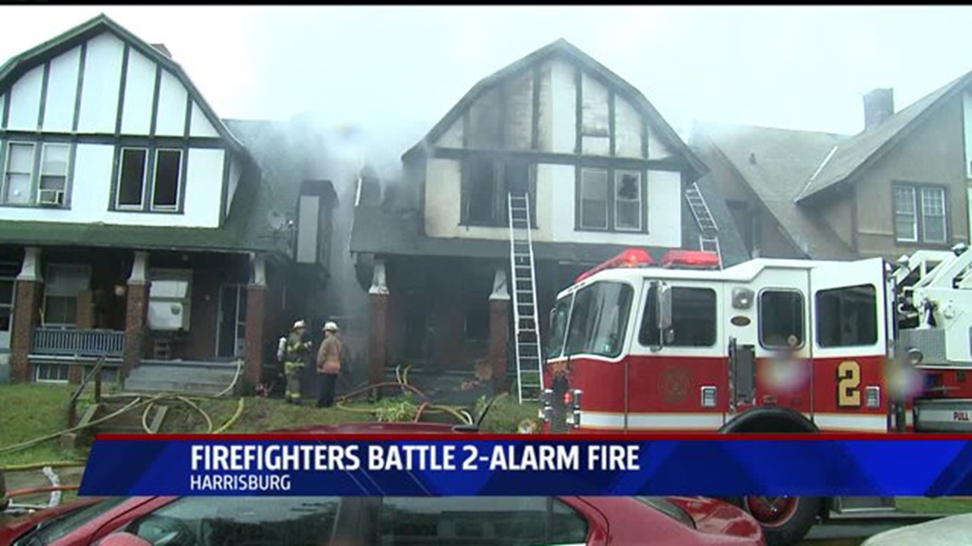Firefighters Battle 2-Alarm Fire in Harrisburg