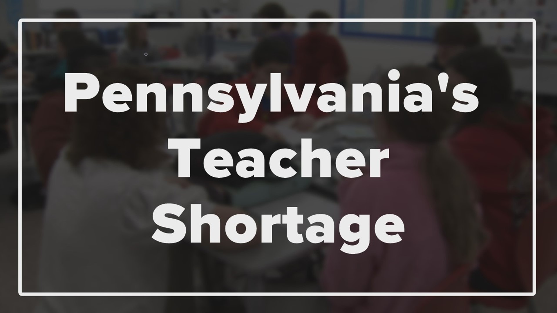 It's a well-documented problem that lawmakers are trying to address. The state doesn't have enough teachers, and school districts are having trouble staffing.