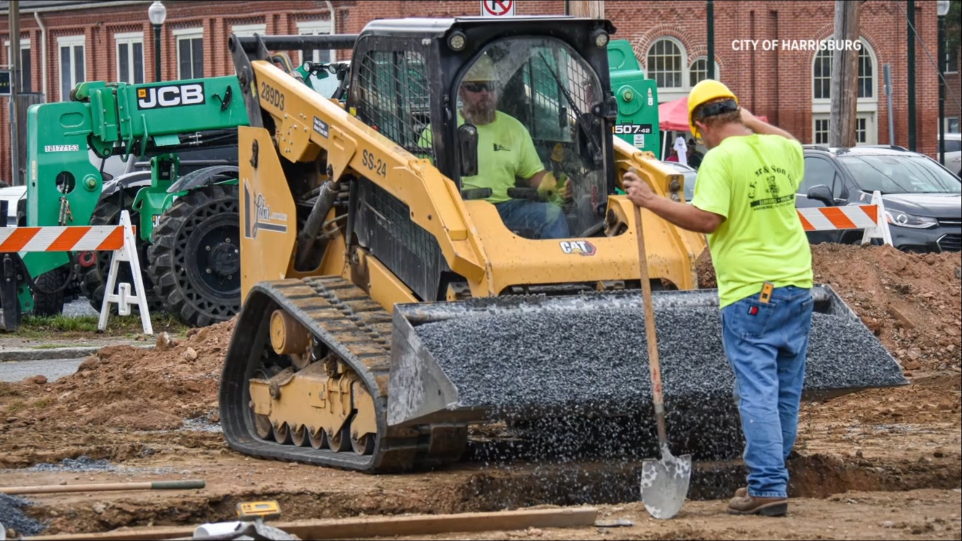 The City of Harrisburg has broken ground on a temporary structure to house Broad Street Market vendors who were displaced by a fire on July 10.