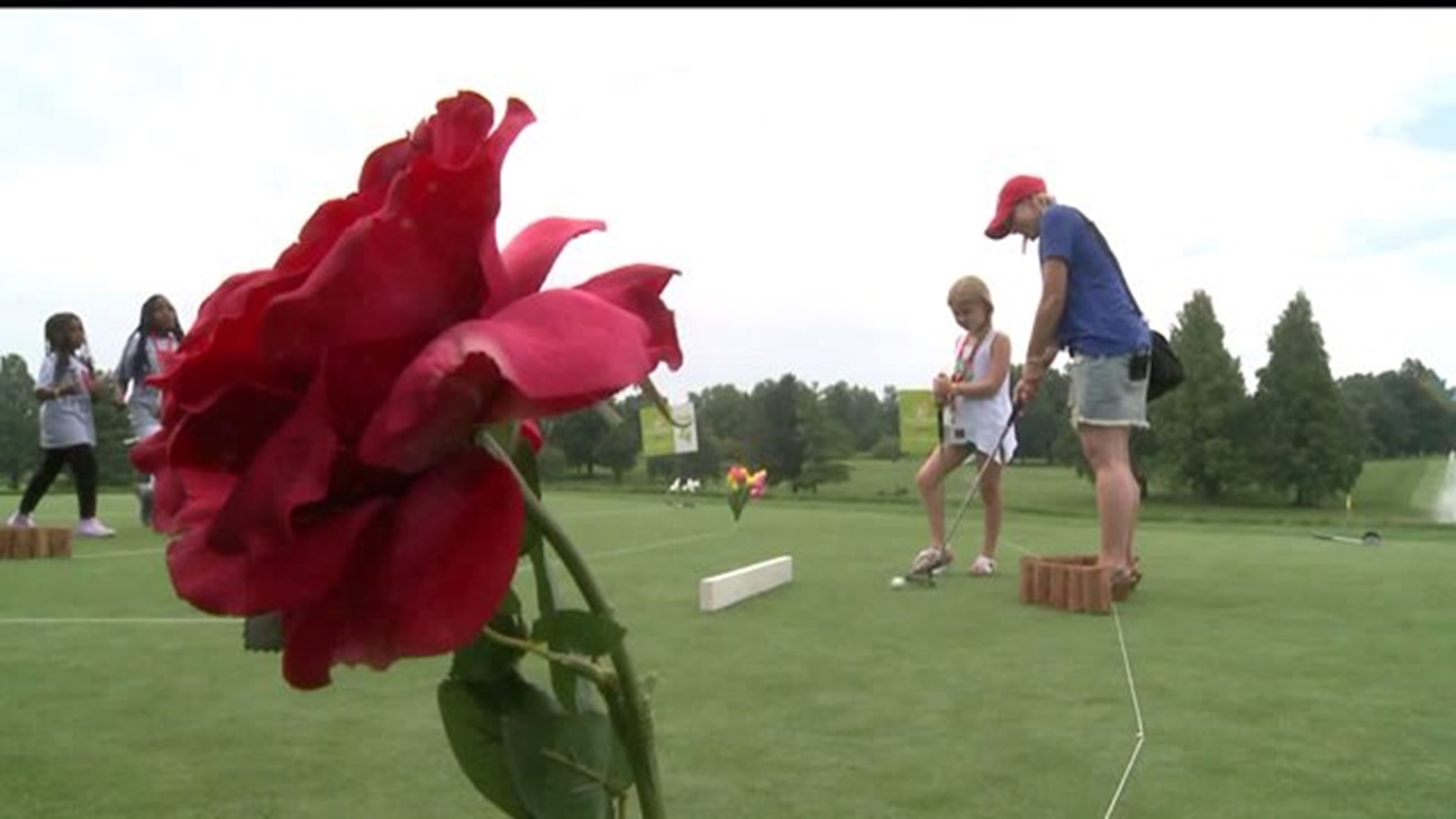Giant`s Celebrity Putting Contest team kids up with local celebs