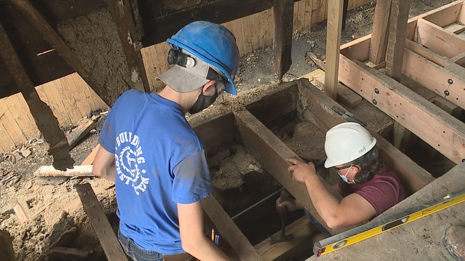 Dauphin County Technical School students renovate a home Harrisburg.