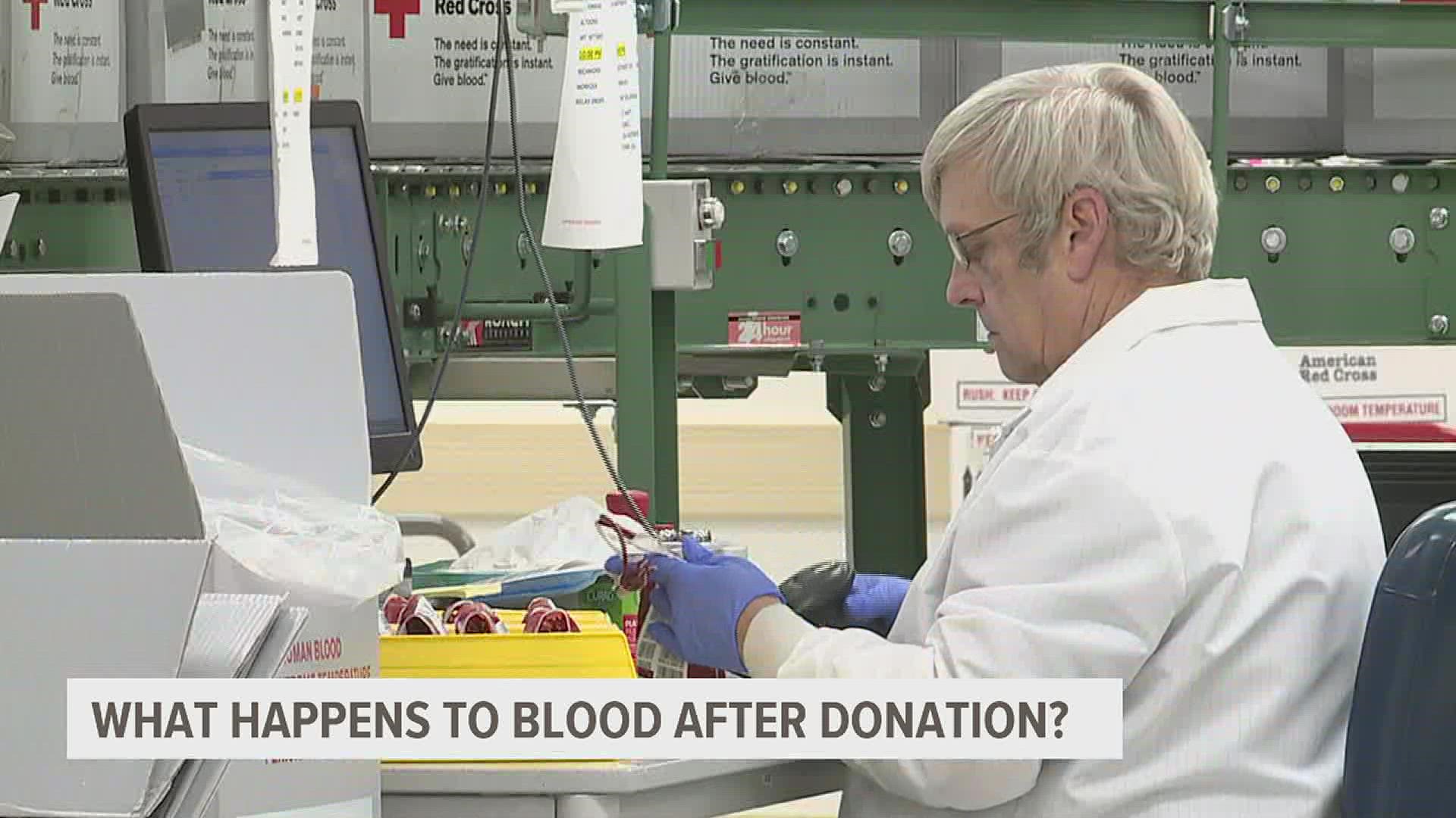 After the blood is processed, it’s ready to be shipped, with rare blood even going across the country.