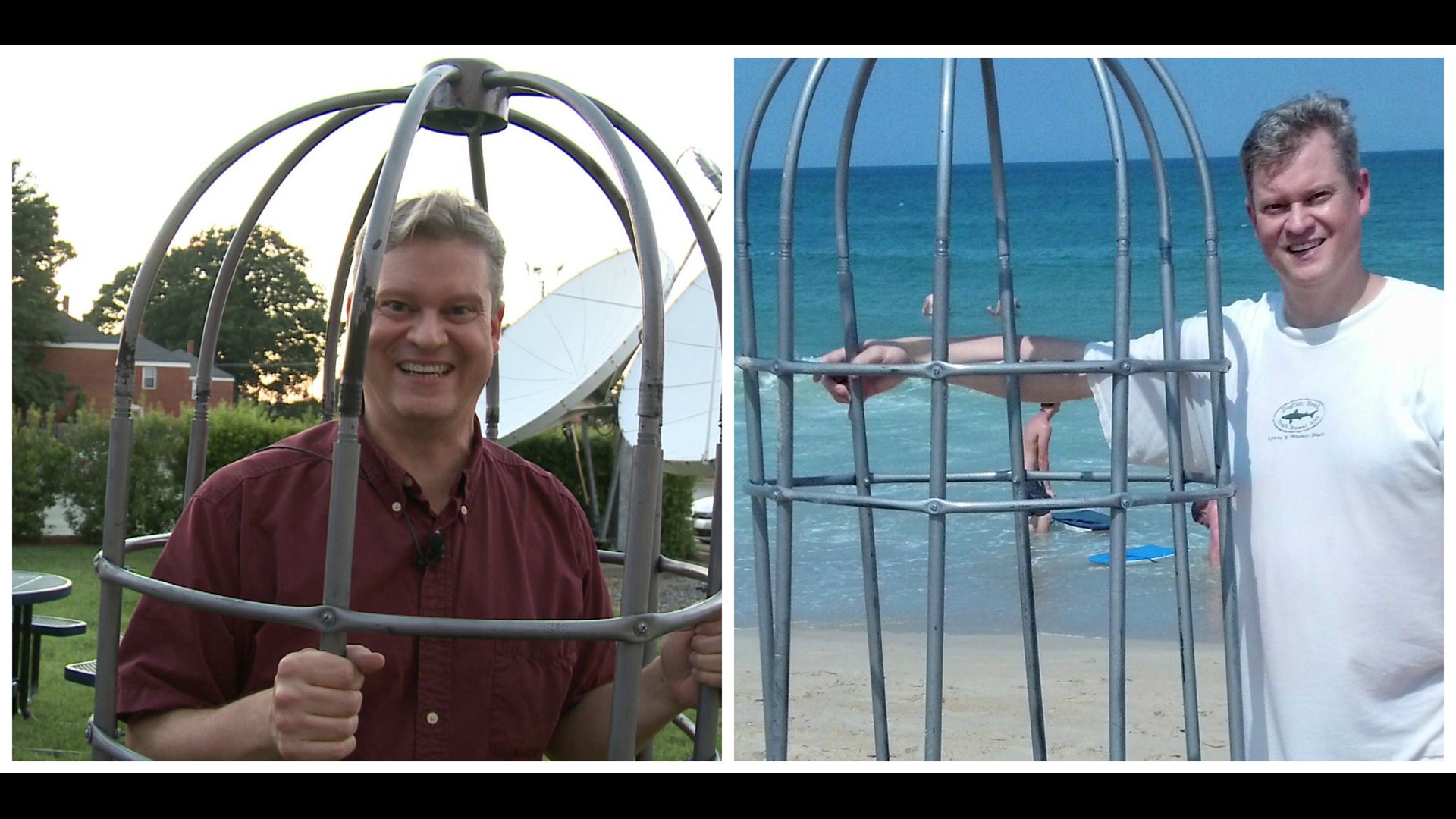 The man behind the homemade ‘shark cage’ explains his invention