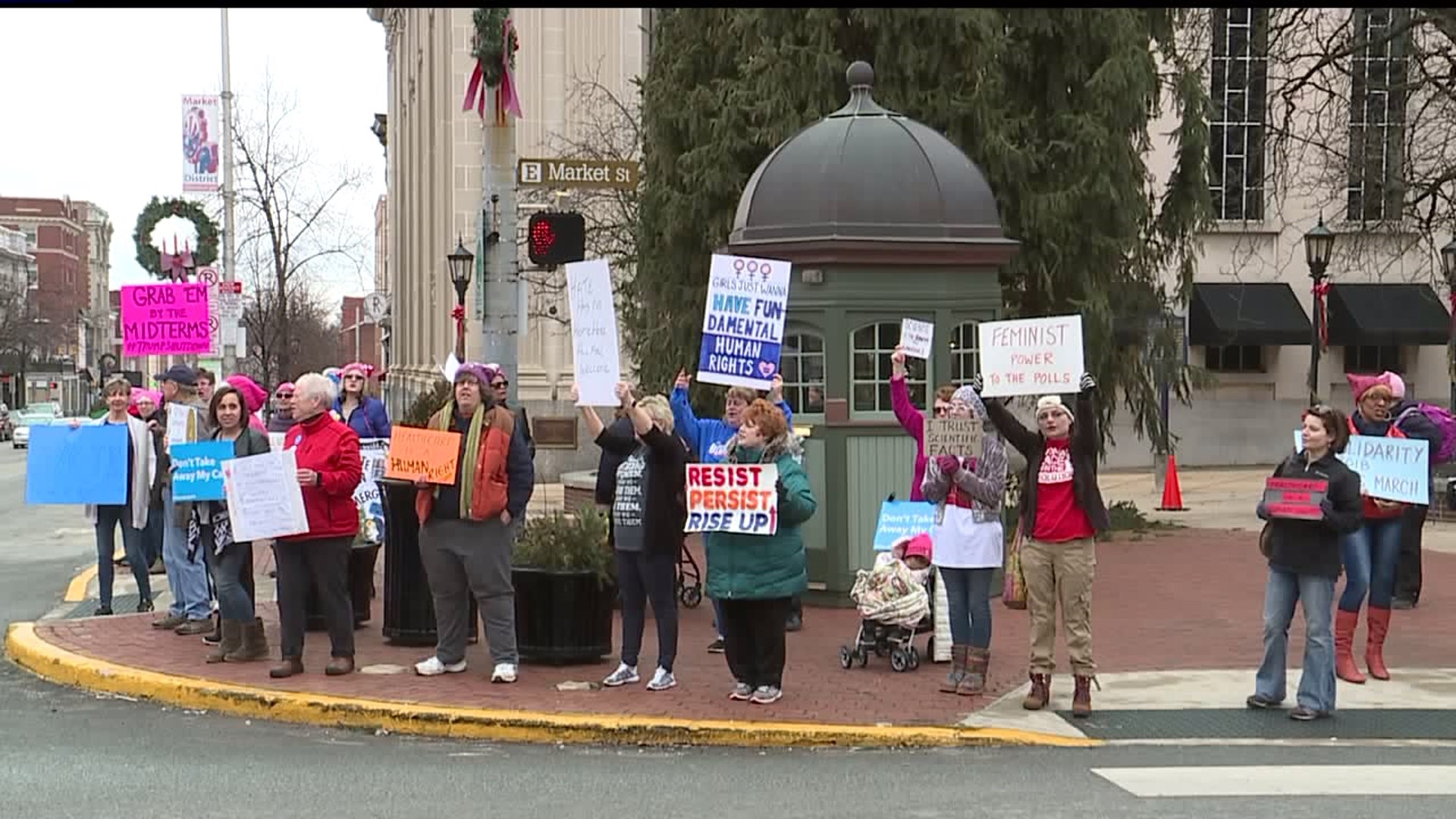 People turn out for local women`s march