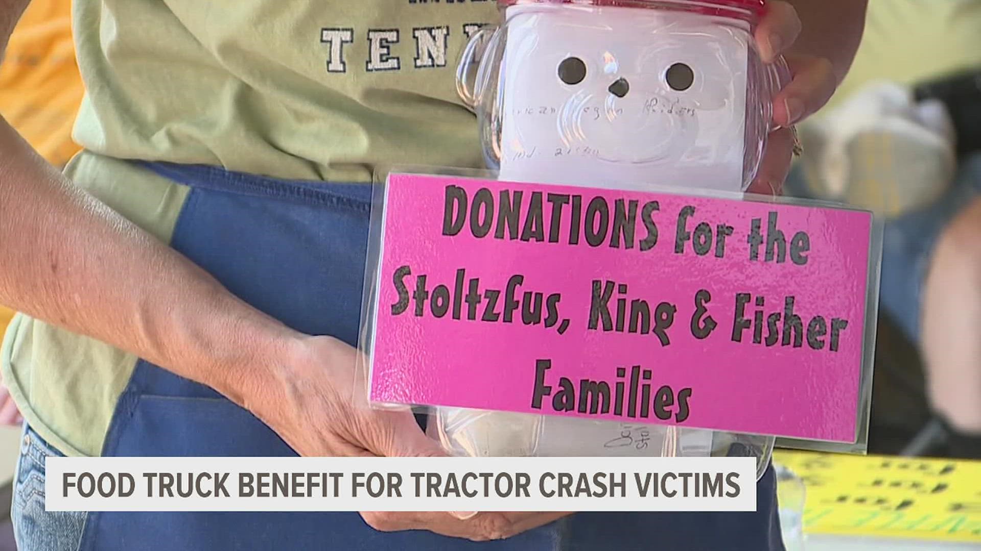 Hundreds gathered at the New Bridgeville Fire Company to raise money for the Stoltfuz, King, and Fisher families.