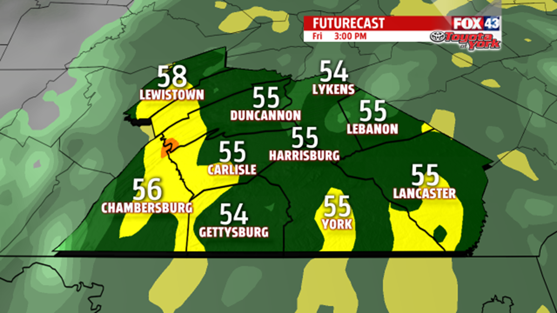Periods of heavy rain for Friday | fox43.com