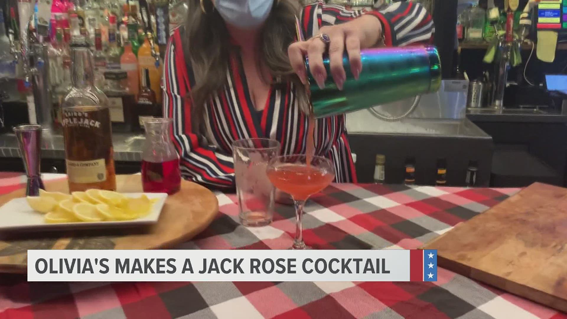 Olivia's Makes a Jack Rose Cocktail