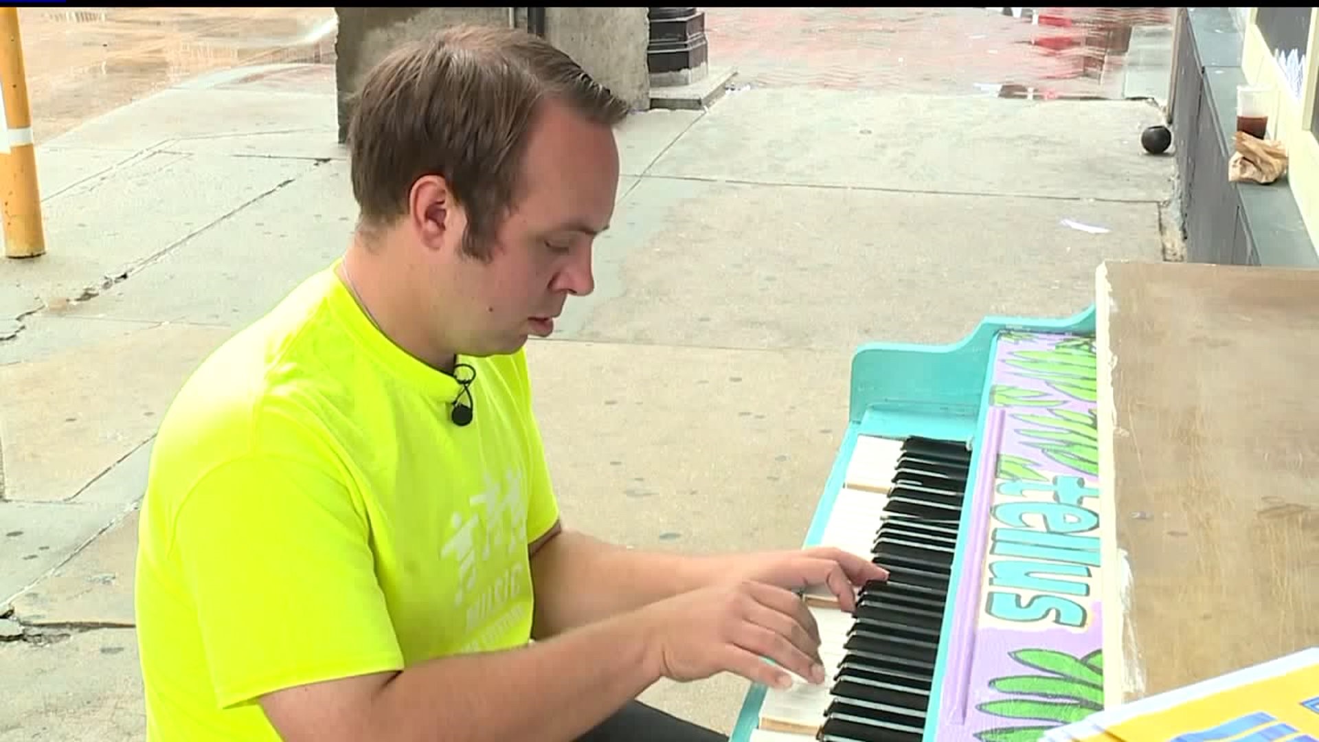 Man with autism composing music