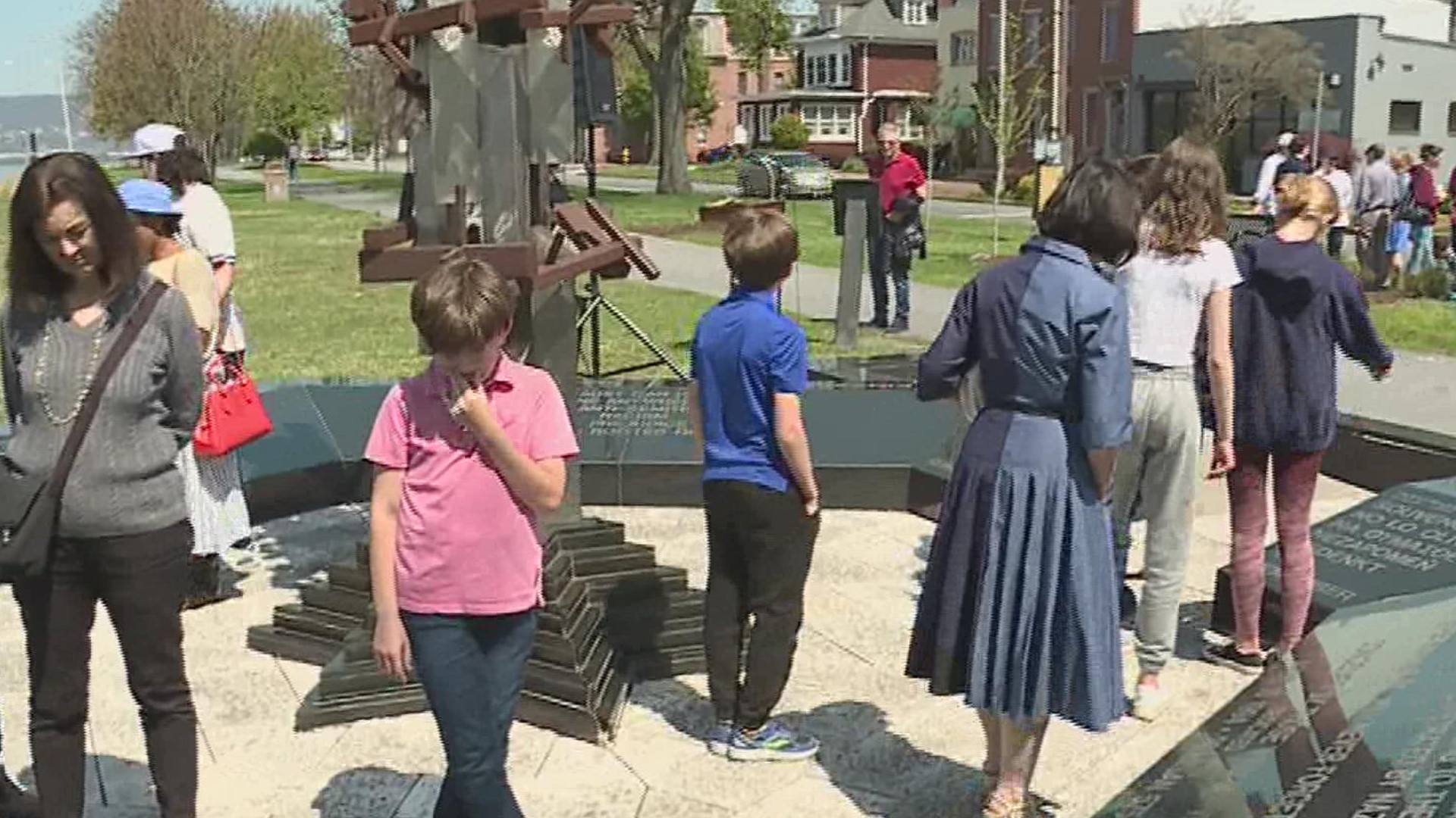 Sunday's event at the Holocaust monument on Front Street precedes the reading of the names program to be held at Beth El Temple this Wednesday through Thursday.