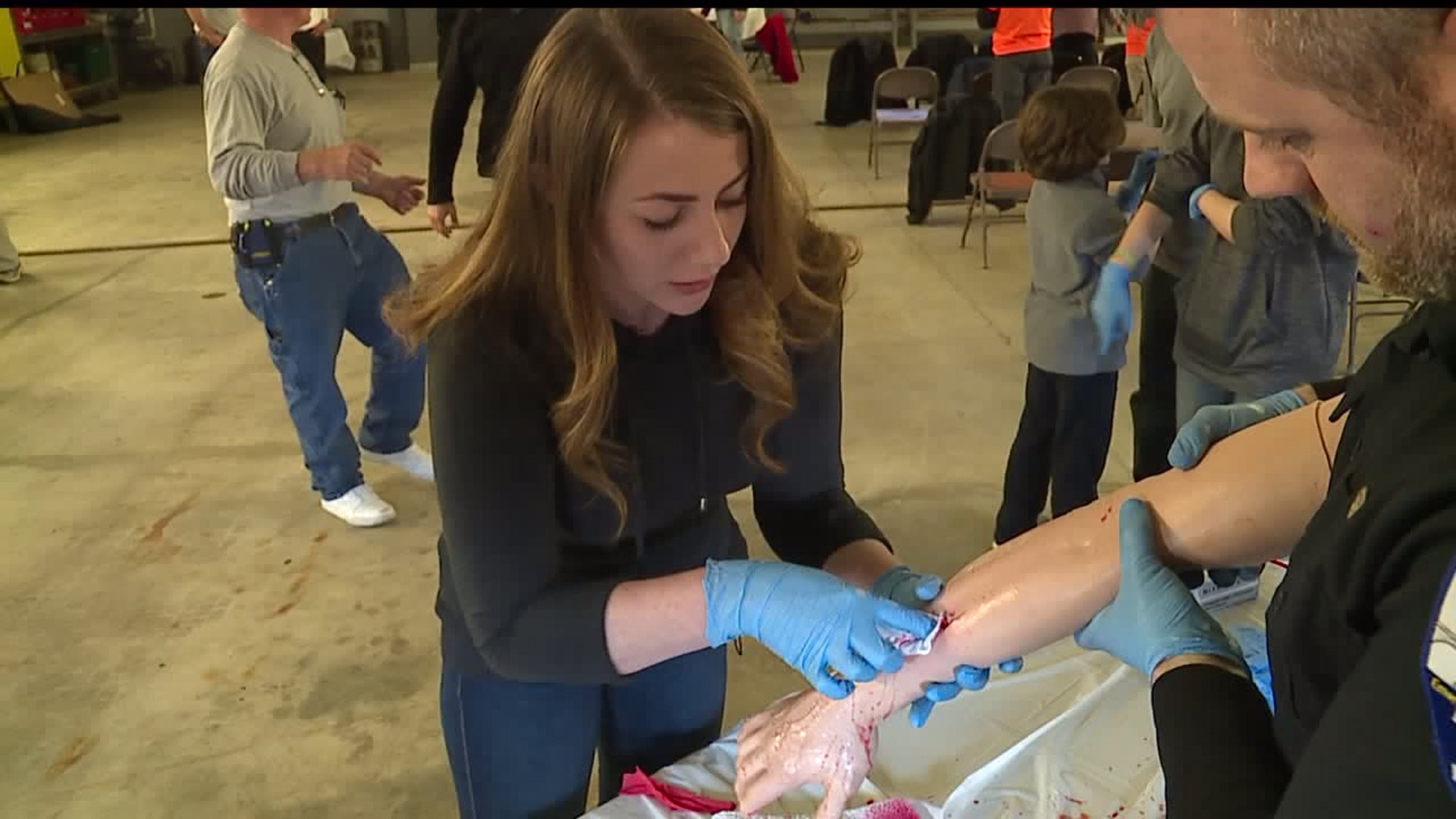 Participants learn how to `Stop the Bleed` in York County
