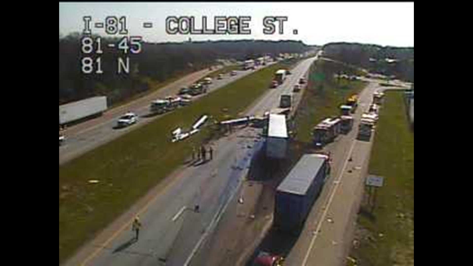 Lanes open again on I81 North near College St. Exit in Carlisle after multivehicle crash is