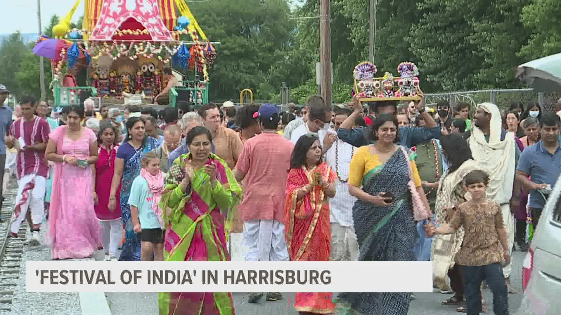 The 12th annual Hare Krishna Festival of India involved dancing, feasting and a two-hour procession of Deities.