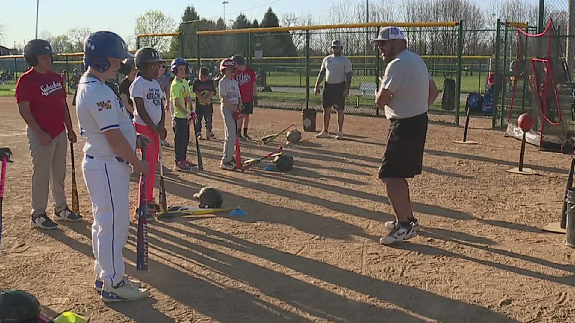 Kids ages 7-14 participated in a youth baseball clinic led by Cal Ripken baseball instructors.