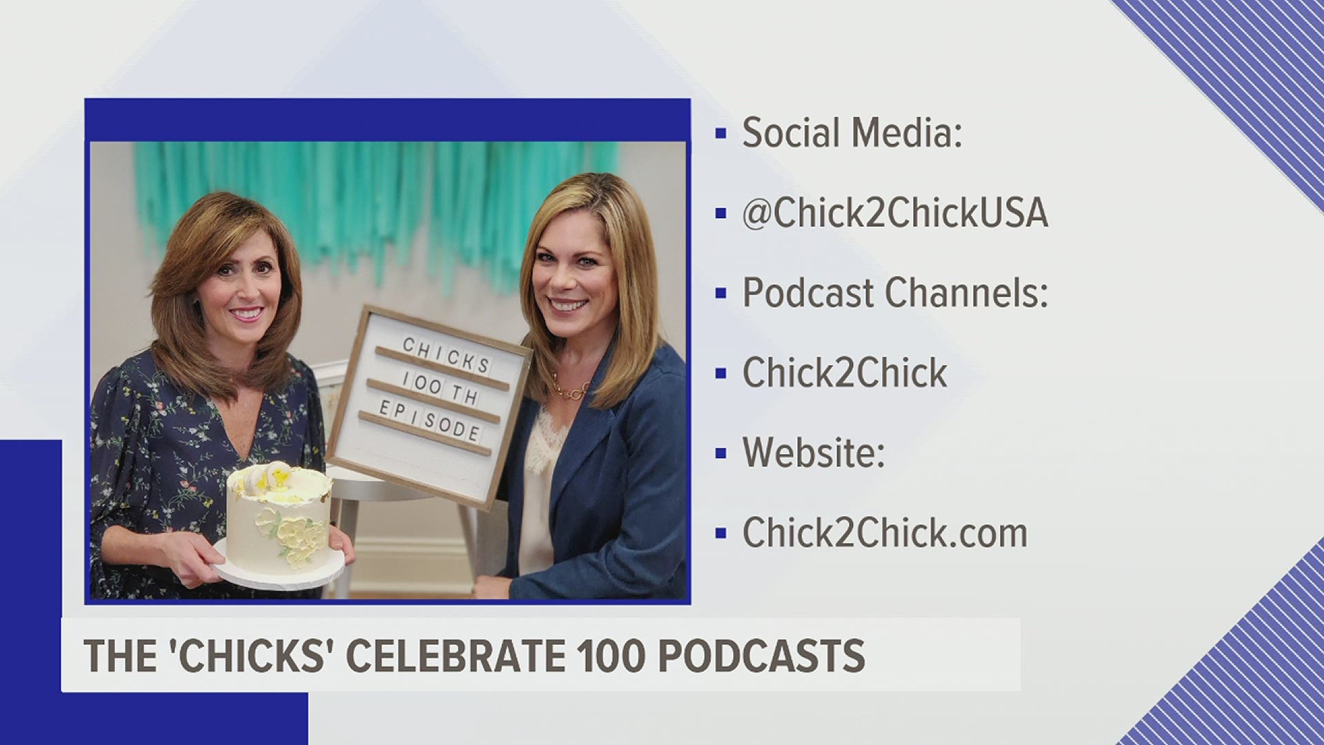 Flora Posteraro and Carrie Perry, the chicks from Chick2Chick, joined FOX43's Amy Lutz to talk about their podcast.