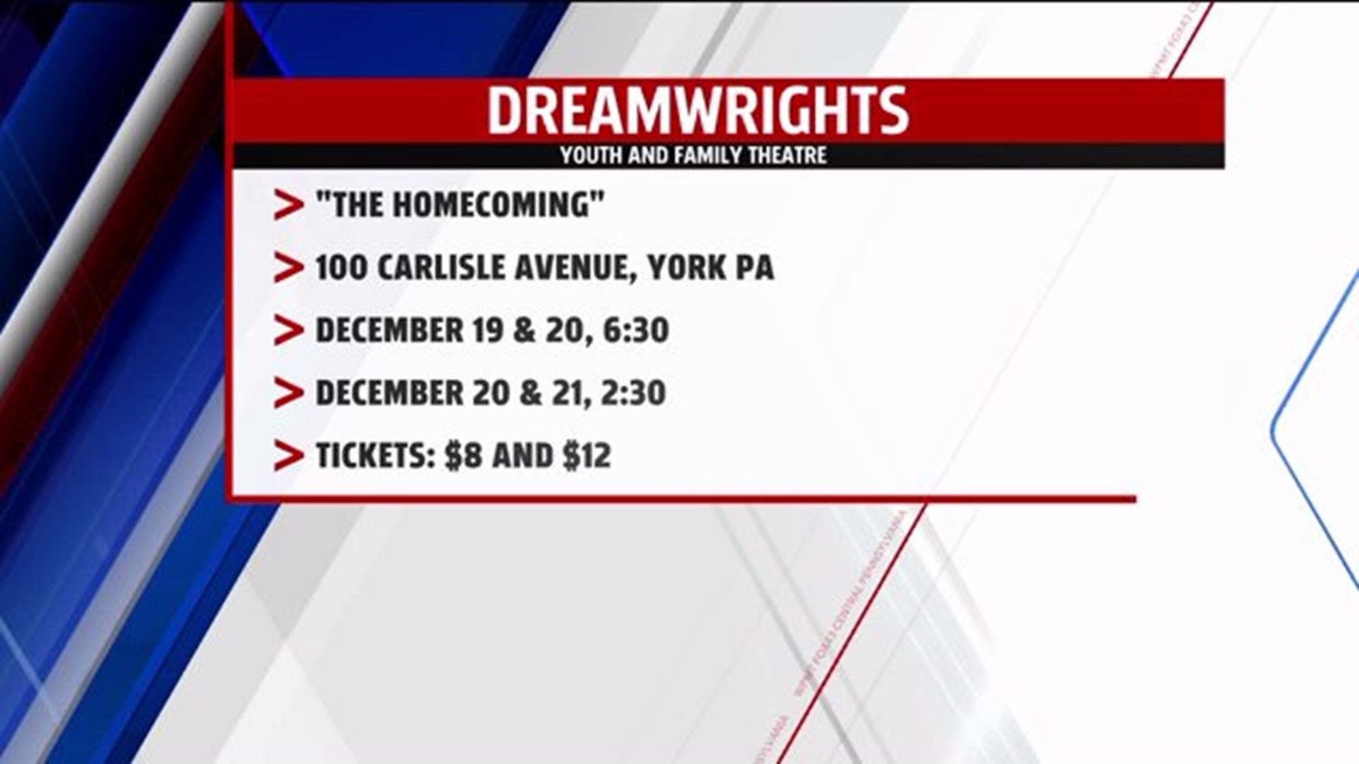Dreamwrights Youth and Family Theatre: "The Homecoming"