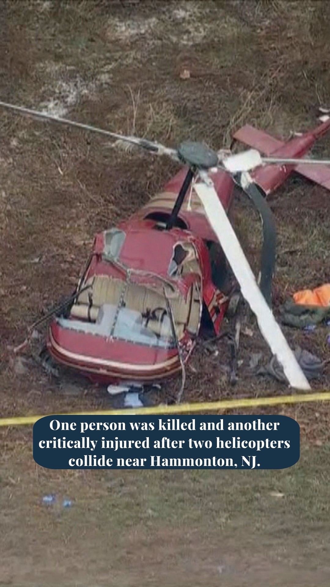 One was killed and another critically injured after two helicopters ...