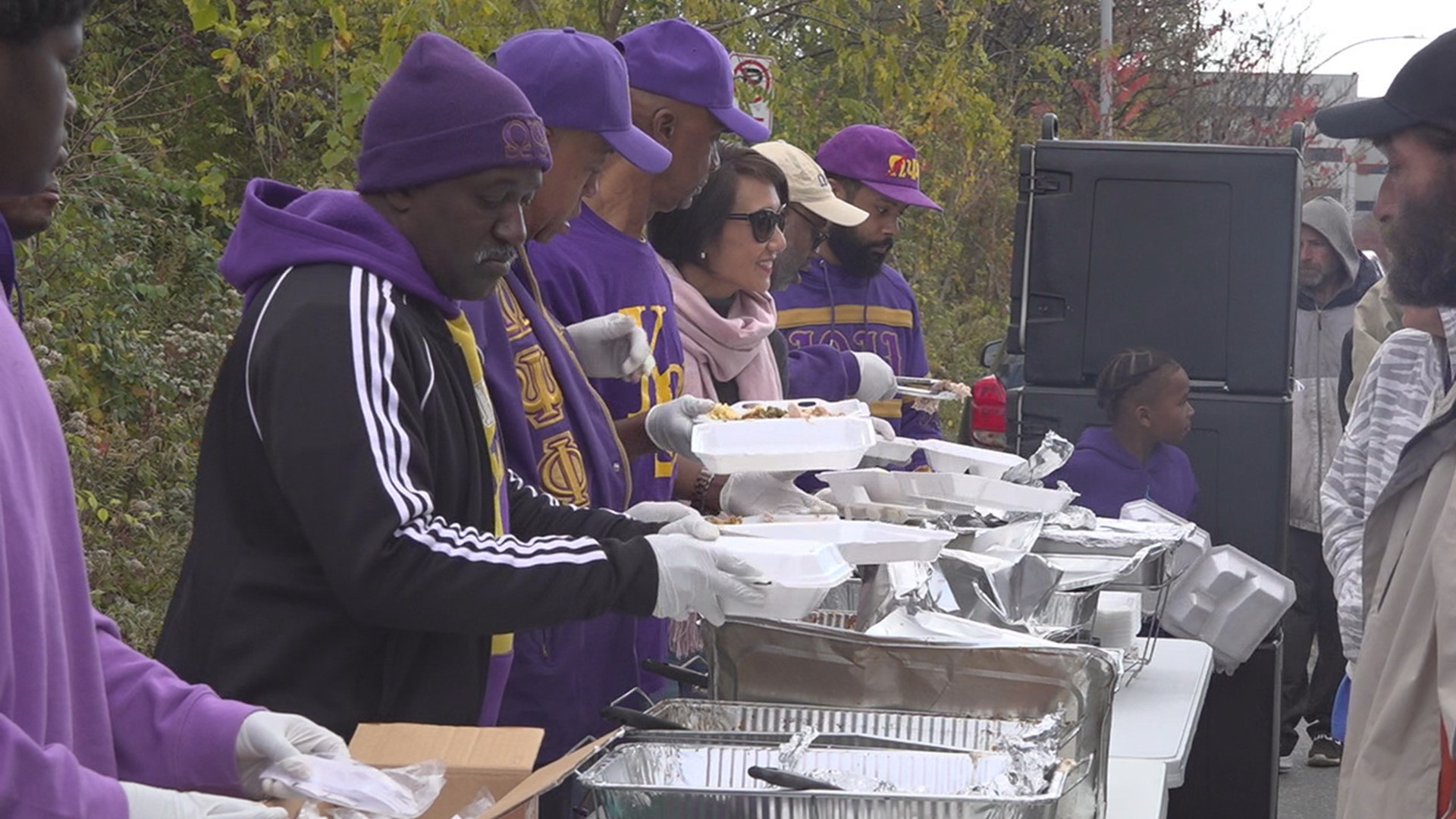 Volunteers from multiple organizations came out to the Capital Area Greenbelt, helping to clean trash and distribute food and clothes to homeless individuals.