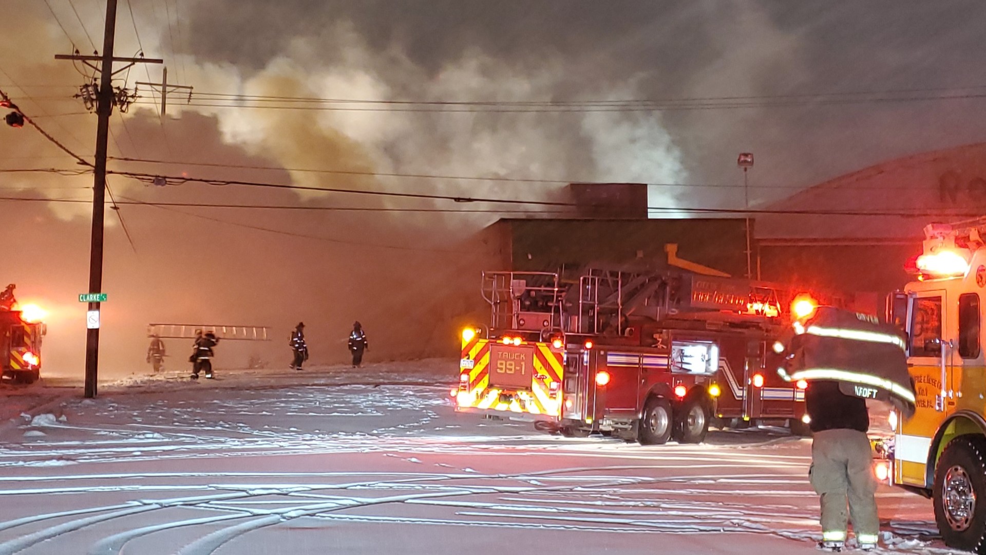 Emergency dispatch says the fire was reported at around 7:10 p.m. on Sunday night at Mr. Q's Family Skate Center in West Manchester Township.