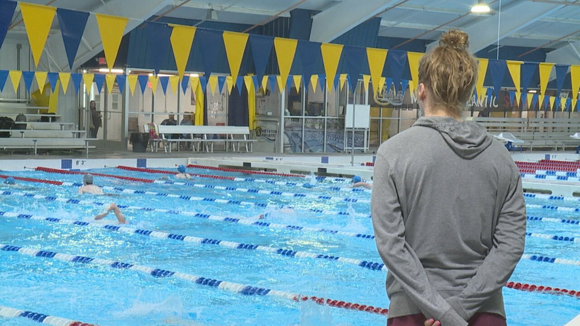 Keystone Aquatics hosts its first-ever college recruiting event to connect local swimmers to some 30 colleges from around the area and beyond.