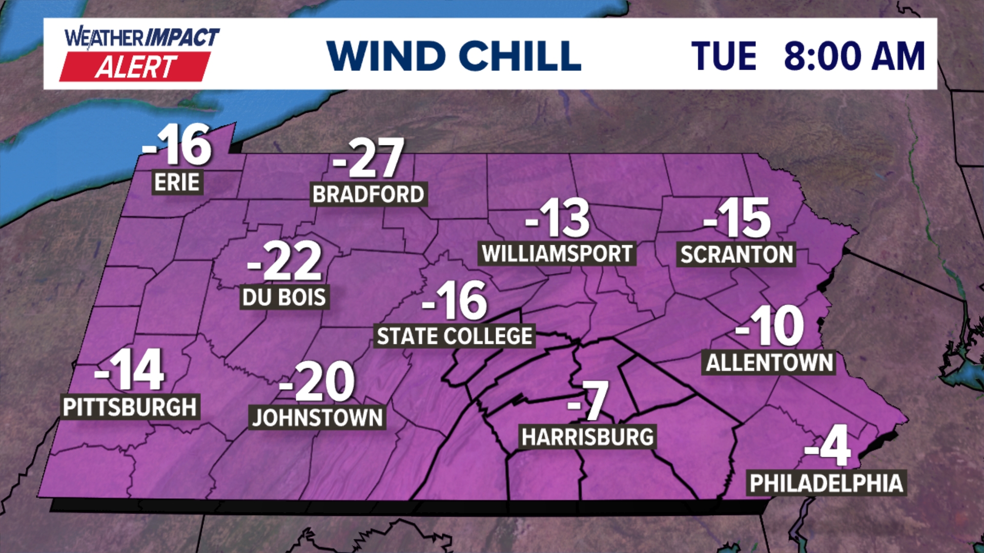Weather Impact Alert Monday night through Tuesday for coldest air of ...