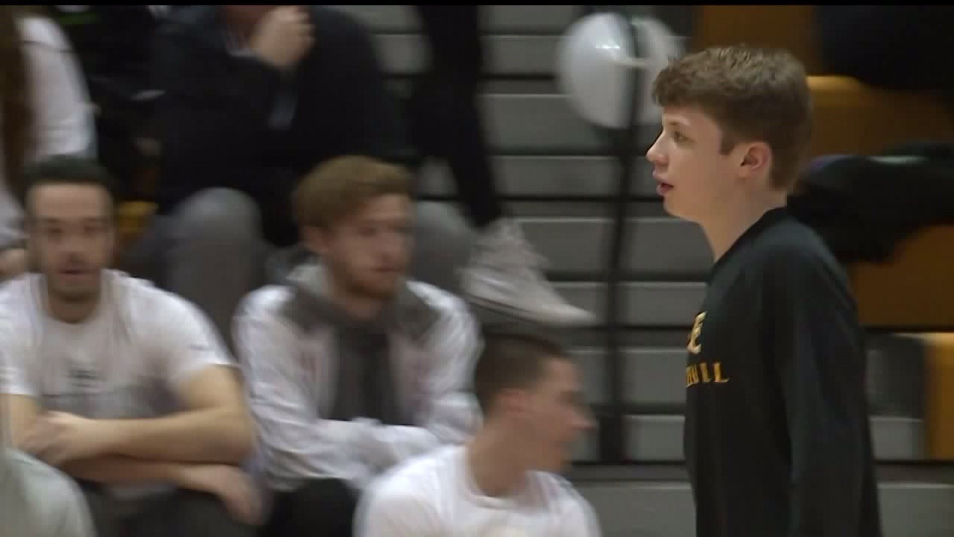Make-a-wish helps make teen`s dream come true with Millersville basketball team