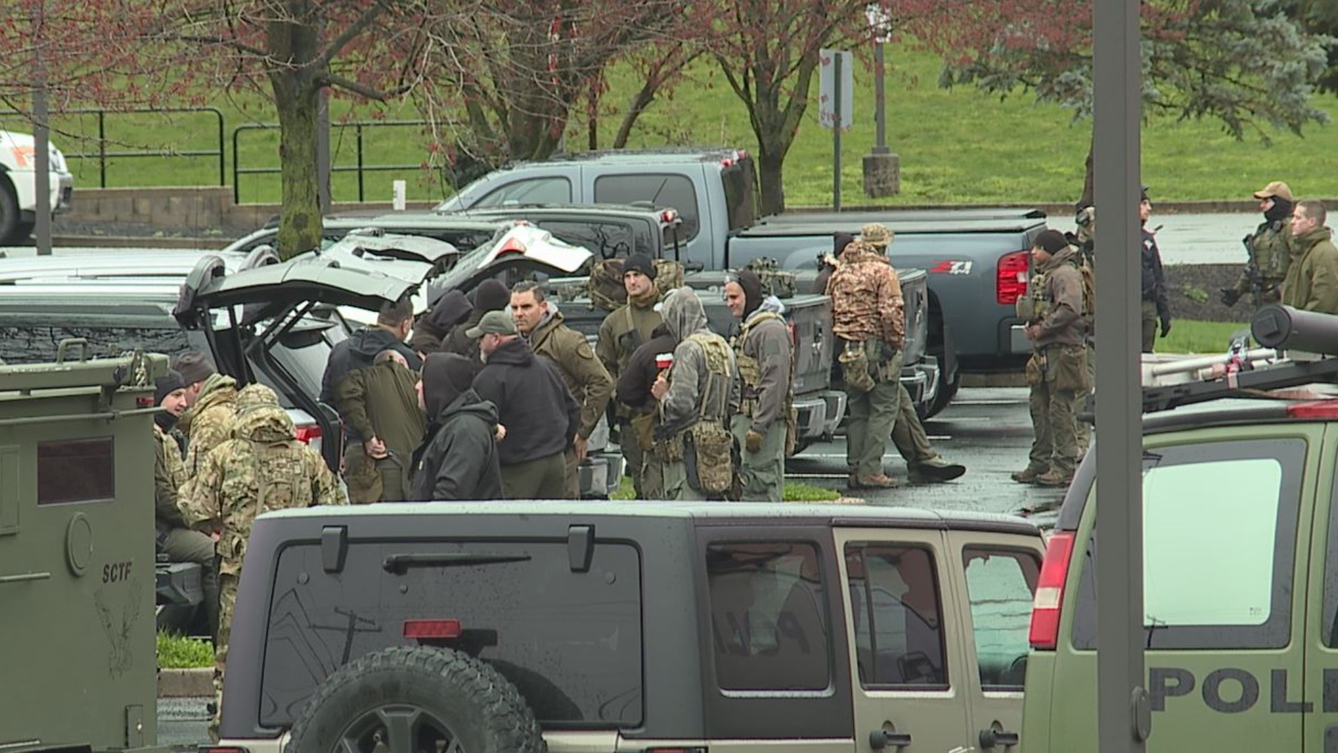 Several police, fire and EMS departments came together for a simulated training to see how the different agencies can best work together.