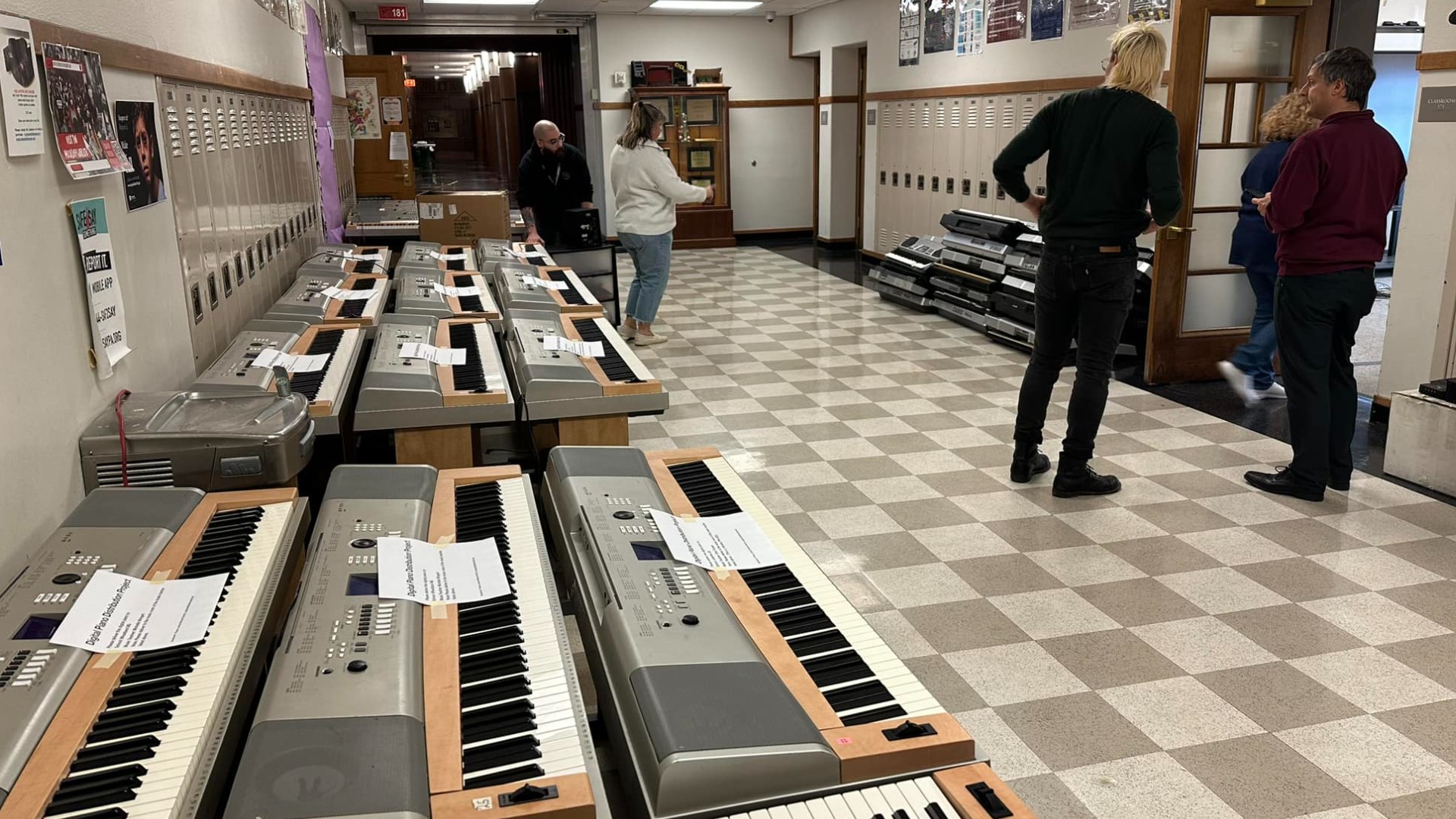 Music For Everyone replaced 25 broken and outdated keyboards at J.P. McCaskey High School in Lancaster.