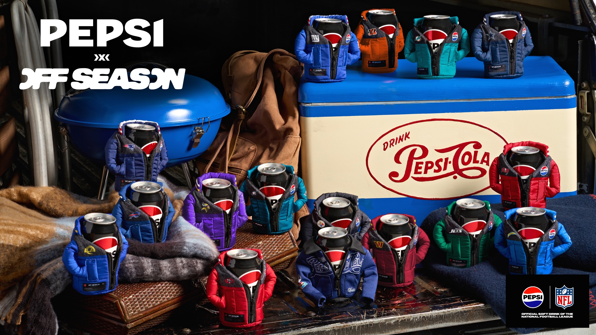 Mini Life Vest Pepsi teams up with fashion brand to give NFL fans mini puffer jackets ...